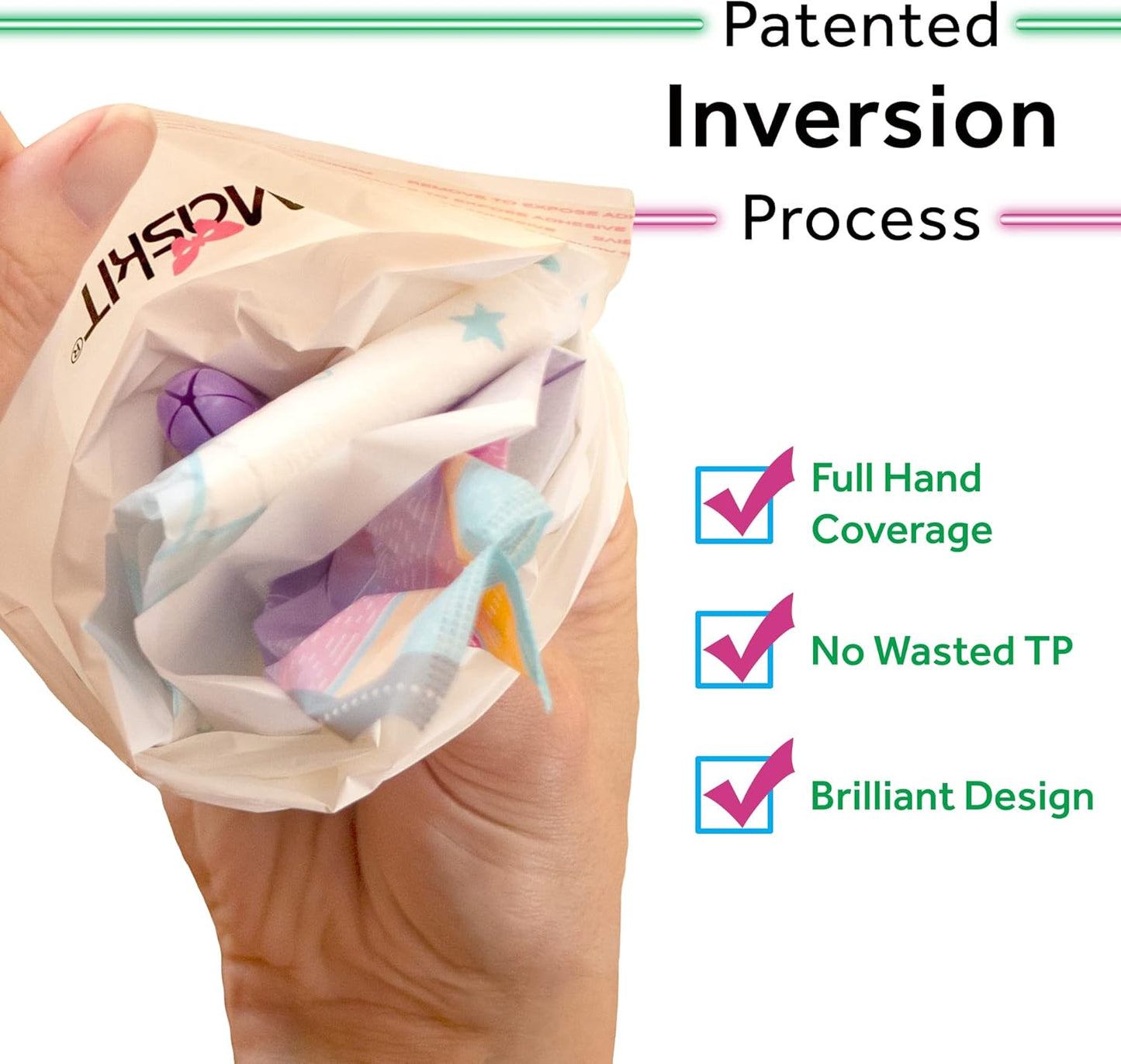 MaskIT Disposal Bags for Pads & Sanitary Napkins, Feminine Hygiene Disposal Bags