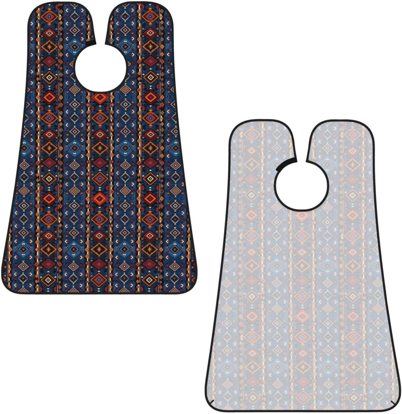 No-Slip Shaving Bib, Beard Grooming Apron with Strong Suction Cups, Tribal Native American Indian Ethnic Aztec Navajo