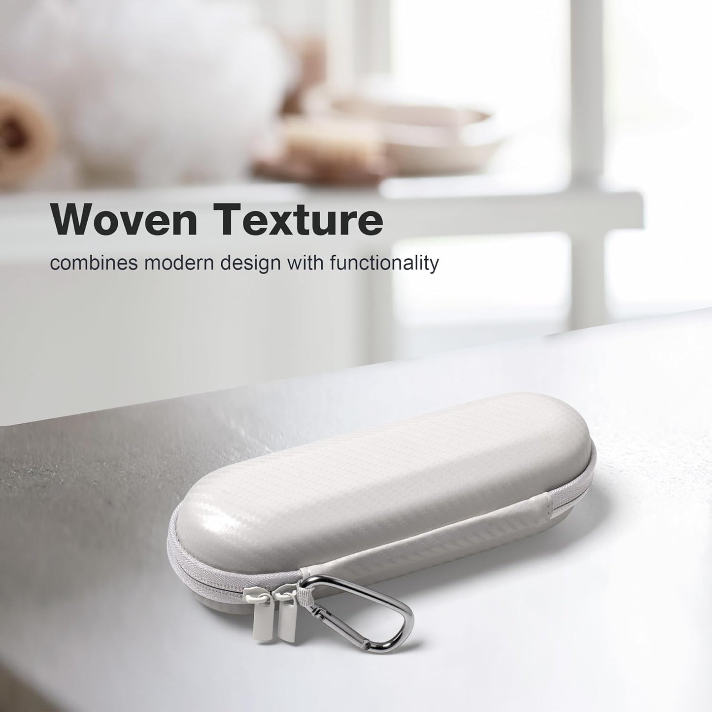 Nincha Hard Shell Electric Toothbrush Case - for Oral-B iO/Pro/Smart Series Bigger Size Travel Case Fits all Powered Toothbrushes and Accessories White