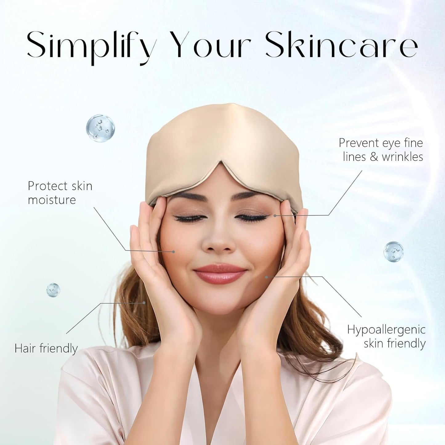 ZIMASILK 100% 22 Momme Mulberry Silk Sleep Mask - Full Silk Filled, Ultra-Soft & Breathable, Face-Hugging Blackout Eye Cover for Sleeping (Taupe)