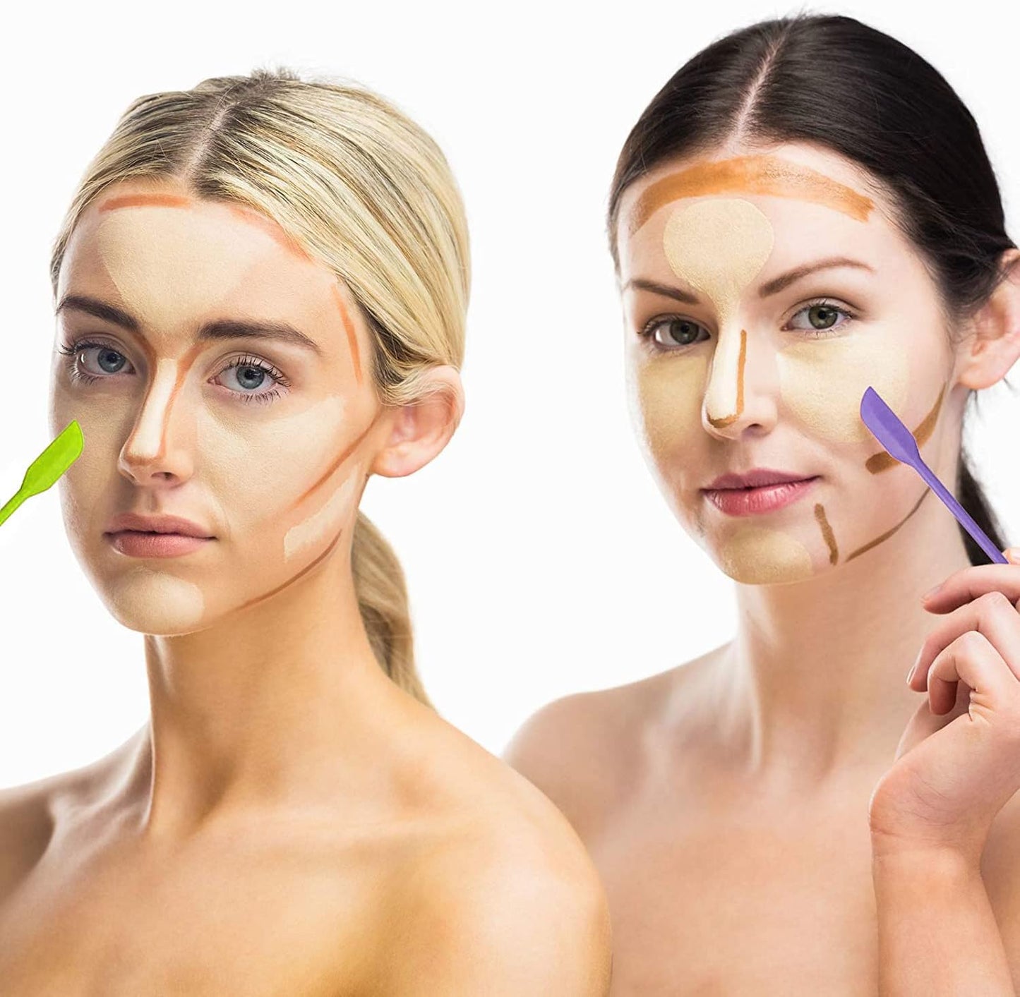 Mini Spatula Silicone Spatula Set - 4pcs Small Makeup Scrapers for Cosmetics, Reusable Beauty Tiny Tools, Thin Jar Scraper, Get the Last of the Makeup Out of the Bottle(Candy Colors)