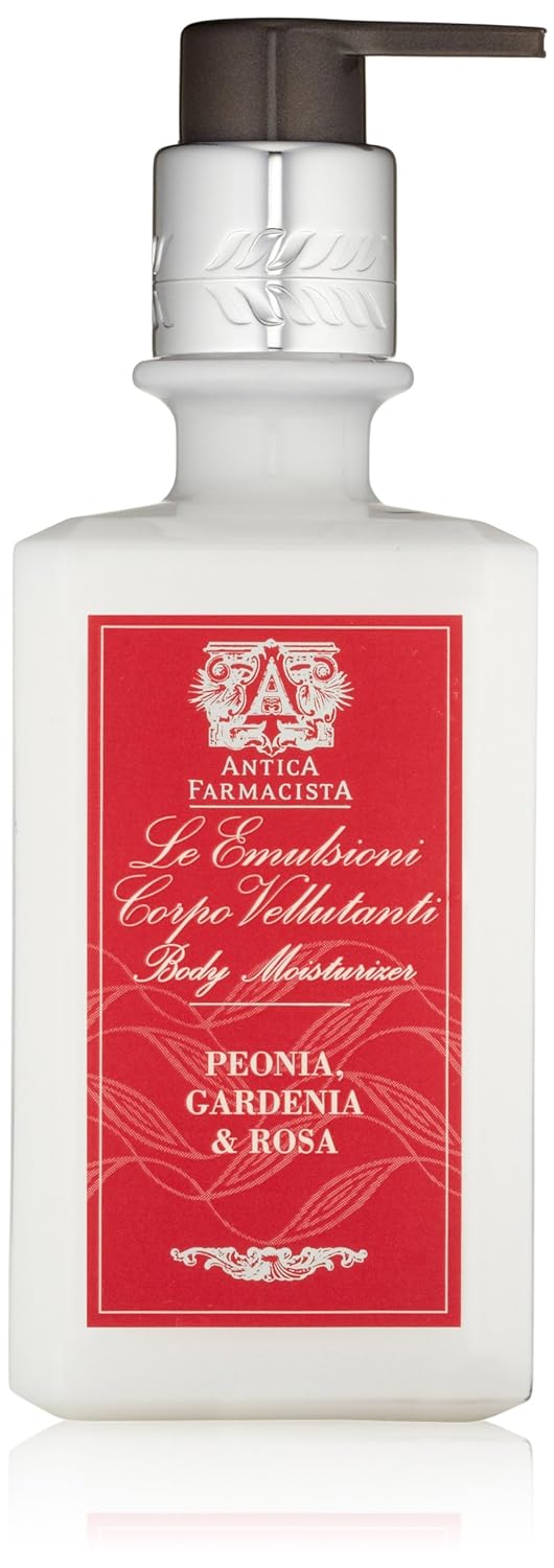 Antica Farmacista Body Moisturizer - Moisturizing Scented Lotion - Premium Body Moisturizer - Luxury Gift for Women & Men - Hand & Skin Hydration -Peonia, Gardenia & Rosa, 10 Fl Oz