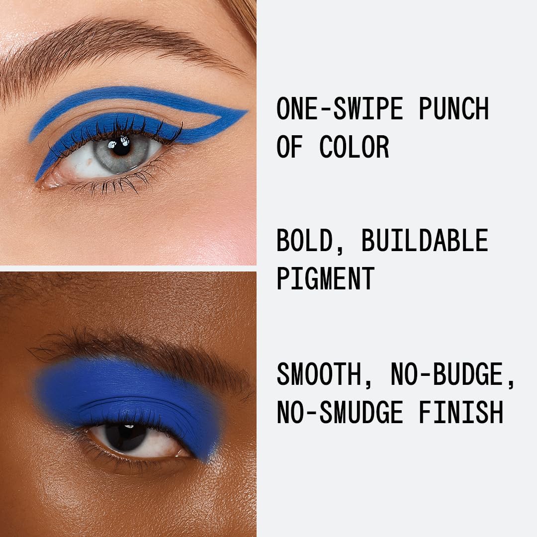 about-face Matte Fluid Eye Paint Sweet Disposition – High-Pigment Liquid Eyeshadow, Long-Lasting, No-Budge Matte Finish, Vegan & Cruelty-Free (Cornflower Blue)
