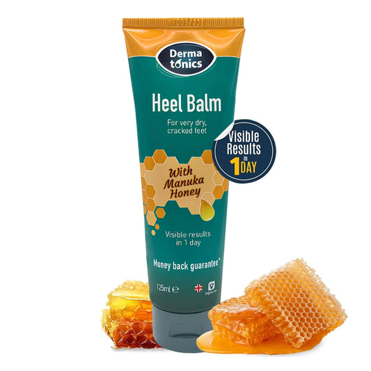 Fast-Acting Manuka Honey Heel Balm | Nourishing Formula for Dry, Cracked Heels | Hydrates and Softens Feet | Safe for Diabetics | 4.23 Fl oz