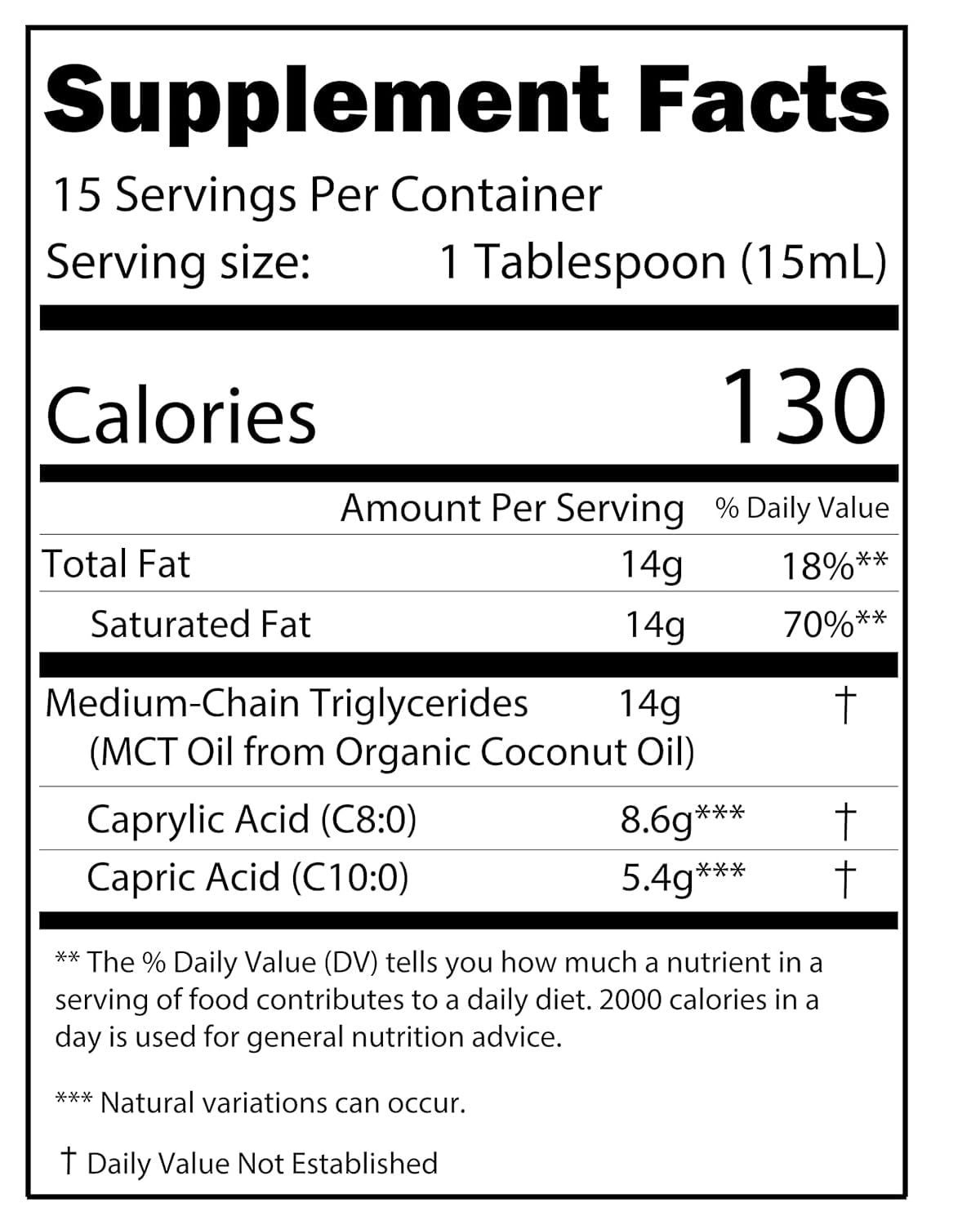 Kate Naturals MCT Oil for Coffee. Pure Coconut MCT C8 and C10 Oil (8oz, Organic, Unflavored)