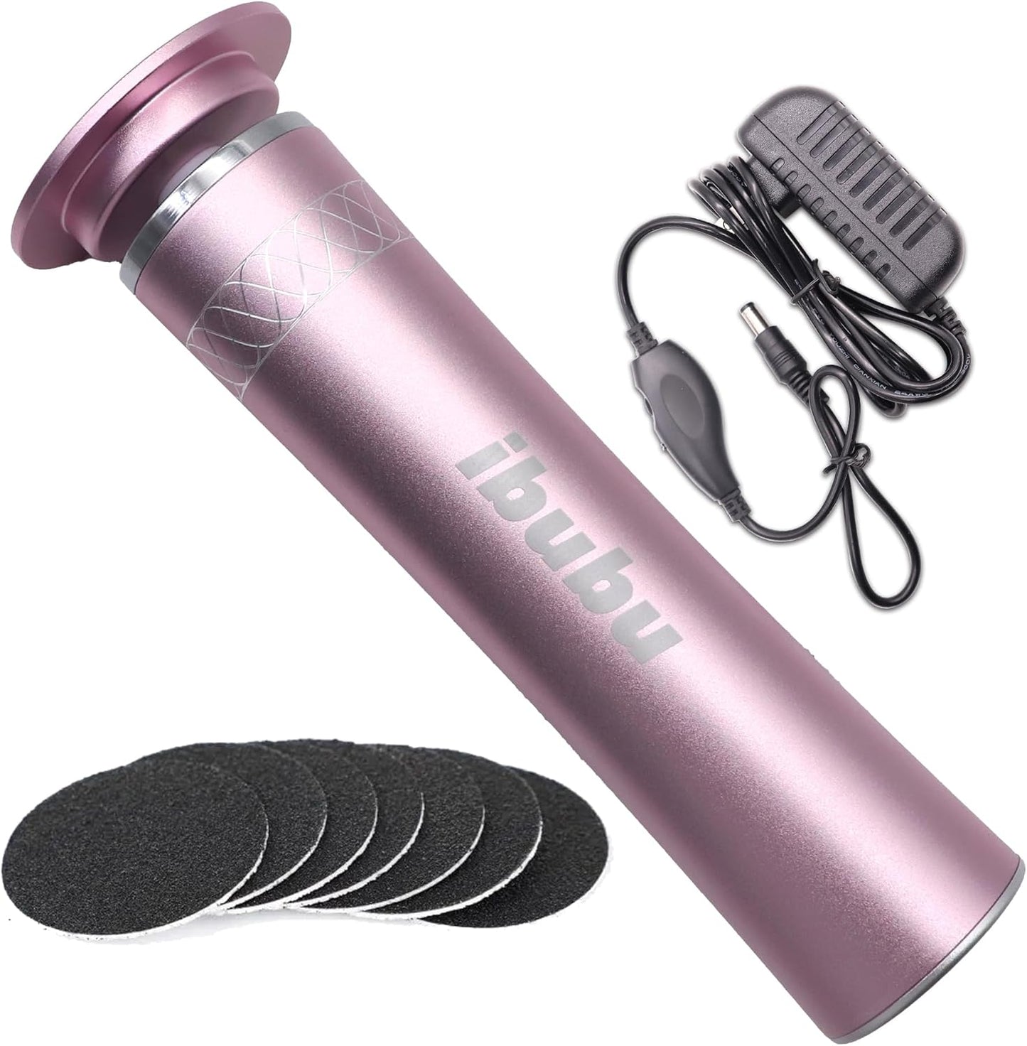 Upgrade Electric Feet Callus Remover Professional Powerful Foot File Pedicure Grinder Sanders 24V Power 1200RPM Speed Adjustable for Dead Dry Crack Skin Calluses (Pink)