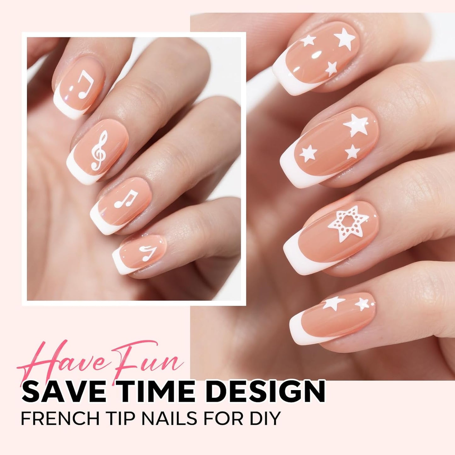 modelones French Tip Press on Nails, 150Pcs Extra Short Square Fake Nails with Nail Box, Deep Nude Gel Nail Tips for Women, Soft Glue-On Nails for Natural Salon Look, DIY Nail Art (15 Sizes)