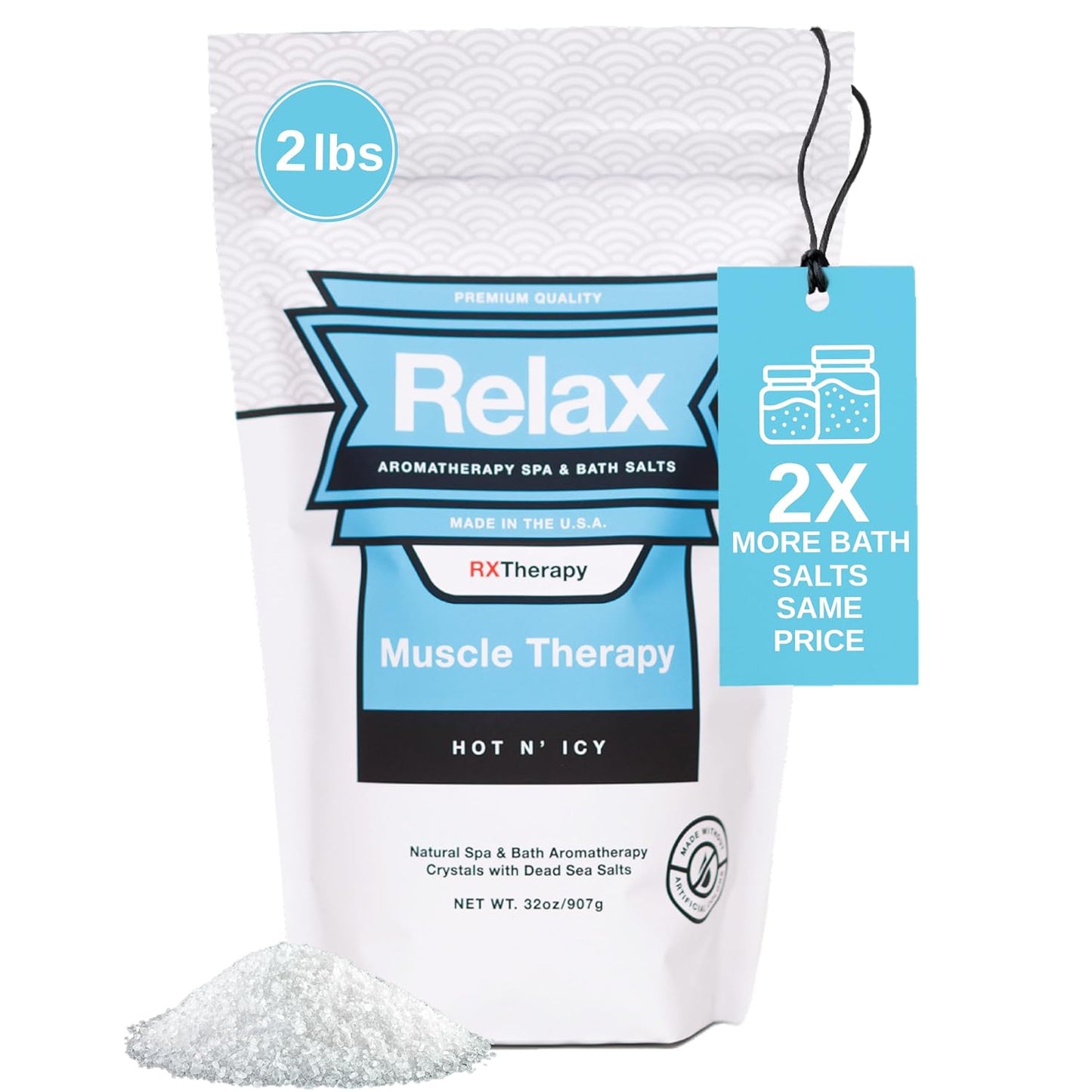 Relax Spa & Bath, Epsom & Dead Sea Salts, Aromatherapy Bath Salts for Hot Tub, Bath, or Spa, Infused with Magnesium, Muscle Therapy