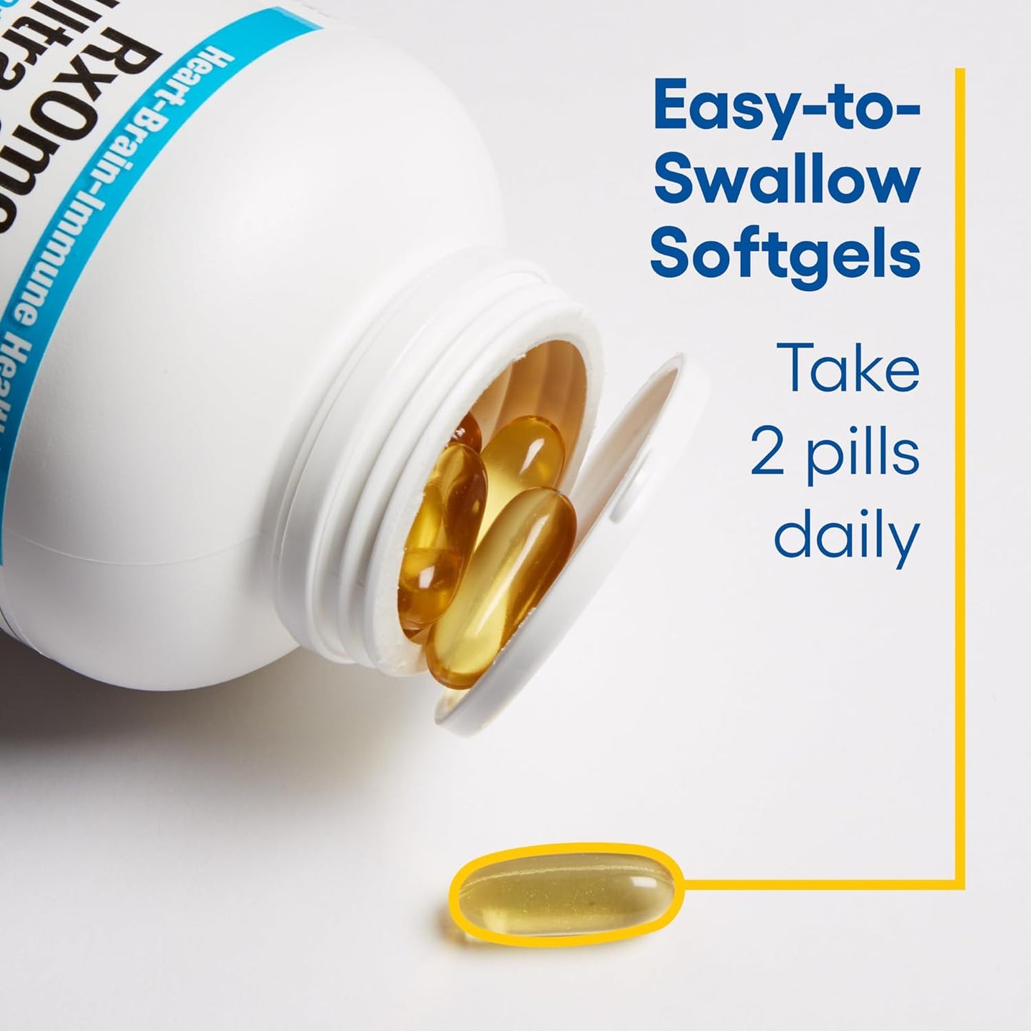 Natural Factors Ultra Strength RxOmega-3 Fish Oil, High Potency Formula, 2,150 mg Omega-3 Per Serving, No Fishy Aftertaste, 150 Softgels