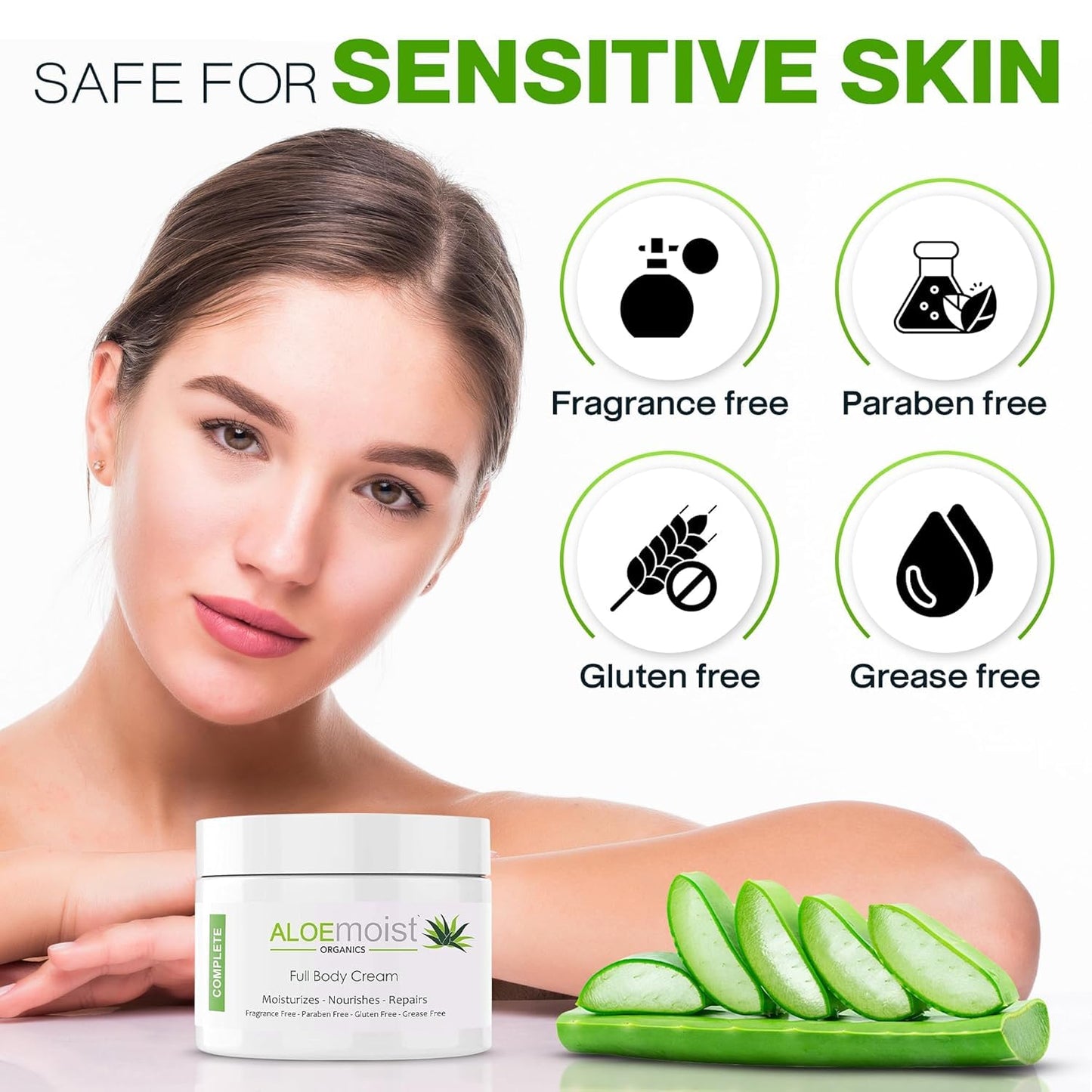 Organic Aloe Vera Lotion - Face & Body Moisturizing Cream with Natural Aloe Vera, Vitamin E Oil, Vitamin C, Retinol Cream, Shea Butter – Anti Aging Face Moisturizer for Women, Dry Skin (2 oz)