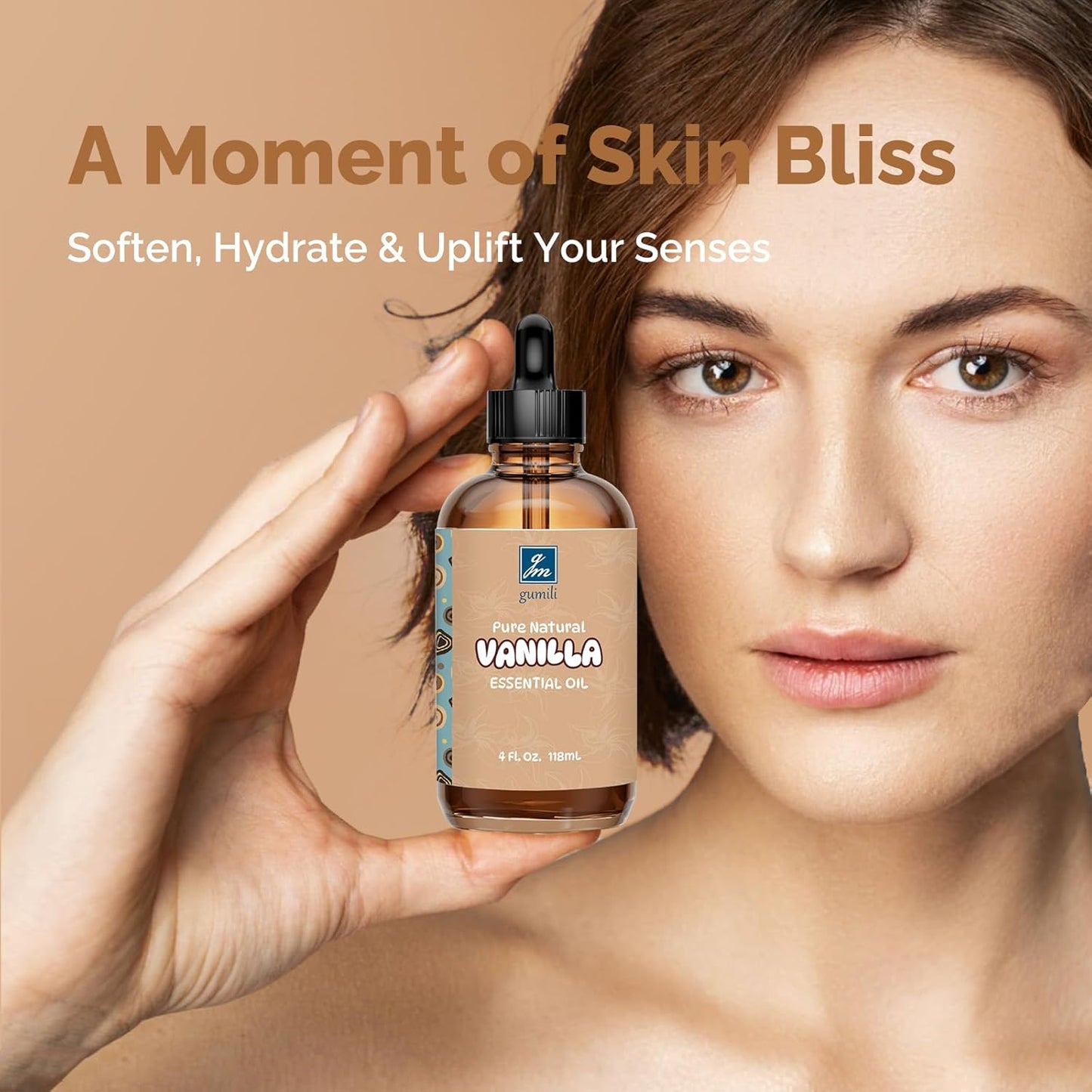 Vanilla Essential Oil 4 Oz, 100% Pure Vanilla Oil for Diffuser, Skin, Hair, Body & Face, Perfume, Sweet Creamy Scent for Relaxation, Aromatherapy & Massage