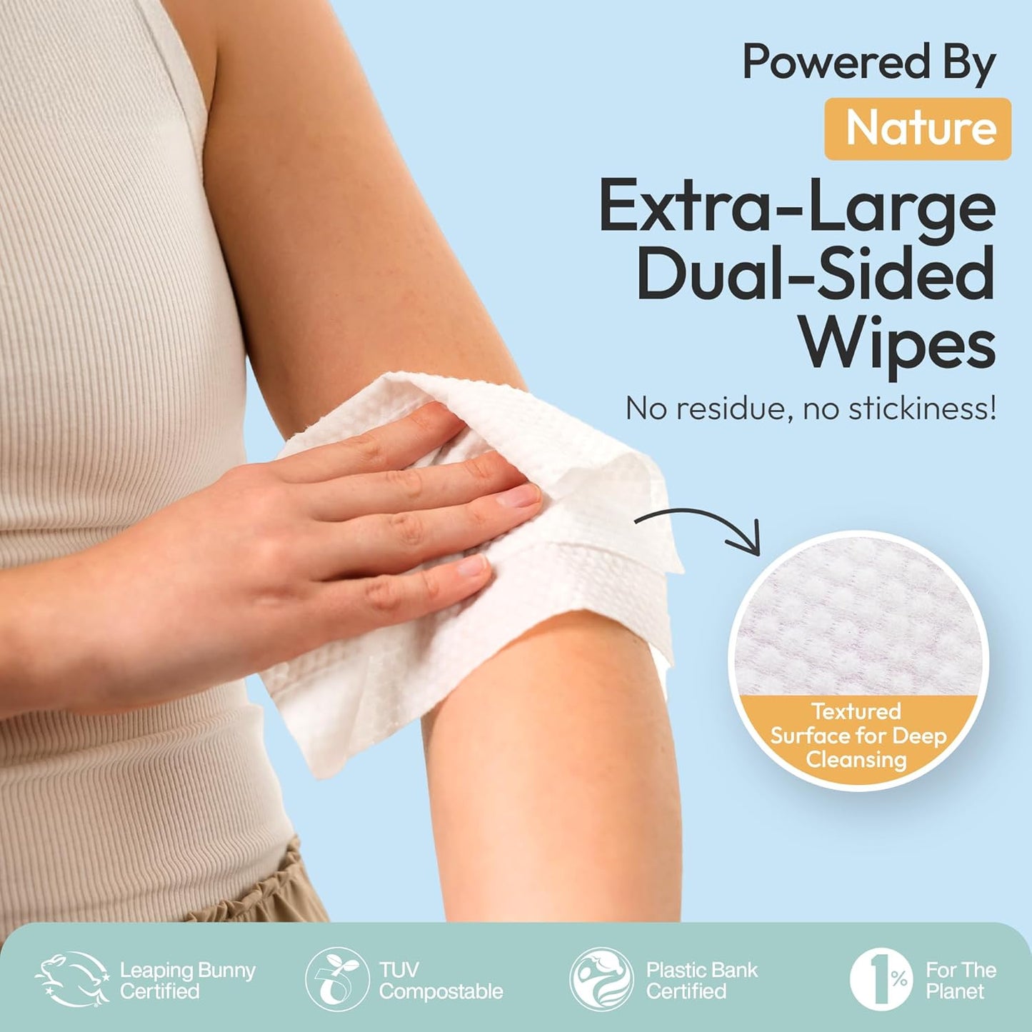 FOMIN Travel Deodorant Wipes - 50 Count - Glowing Coconut and Vanilla - pH Balanced, Hypoallergenic Mini Deodorant Wipes For Women and Men - Plastic-Free, Individually Wrapped Underarm & Body Wipes