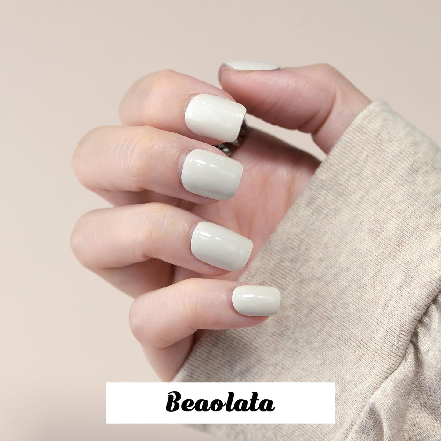 Nail Polish Strips, 32PCS Salon Quality Wraps, Long Lasting Gel Nail Stickers for Women Easy Apply& Remove (Grey Foggy on Afternoon)