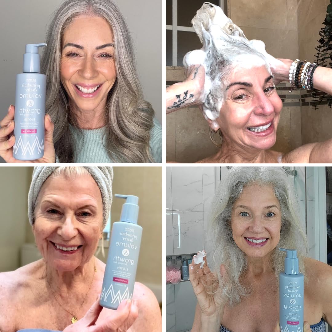 PrimeHair Luster Conditioner for Mature Women – Biotin Enriched, Sulfate-Free and Paraben-Free Conditioner – Perfect for Damaged, Dry, Thinning and Oily Hair