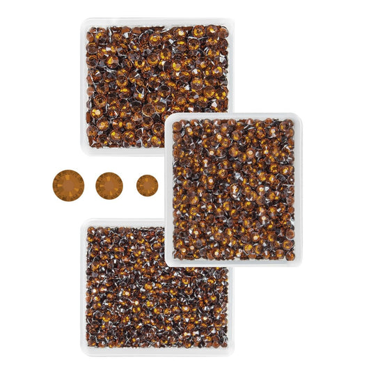 Dark Brown Crystal Resin Rhinestones for Crafting 3mm 4mm 5mm Chocolate Flatback Stones Non-Hotfix Diamonds Crystals Gems Charms Supplies for Nails Face Eyes Makeup Body Tumblers Bottles Crafts