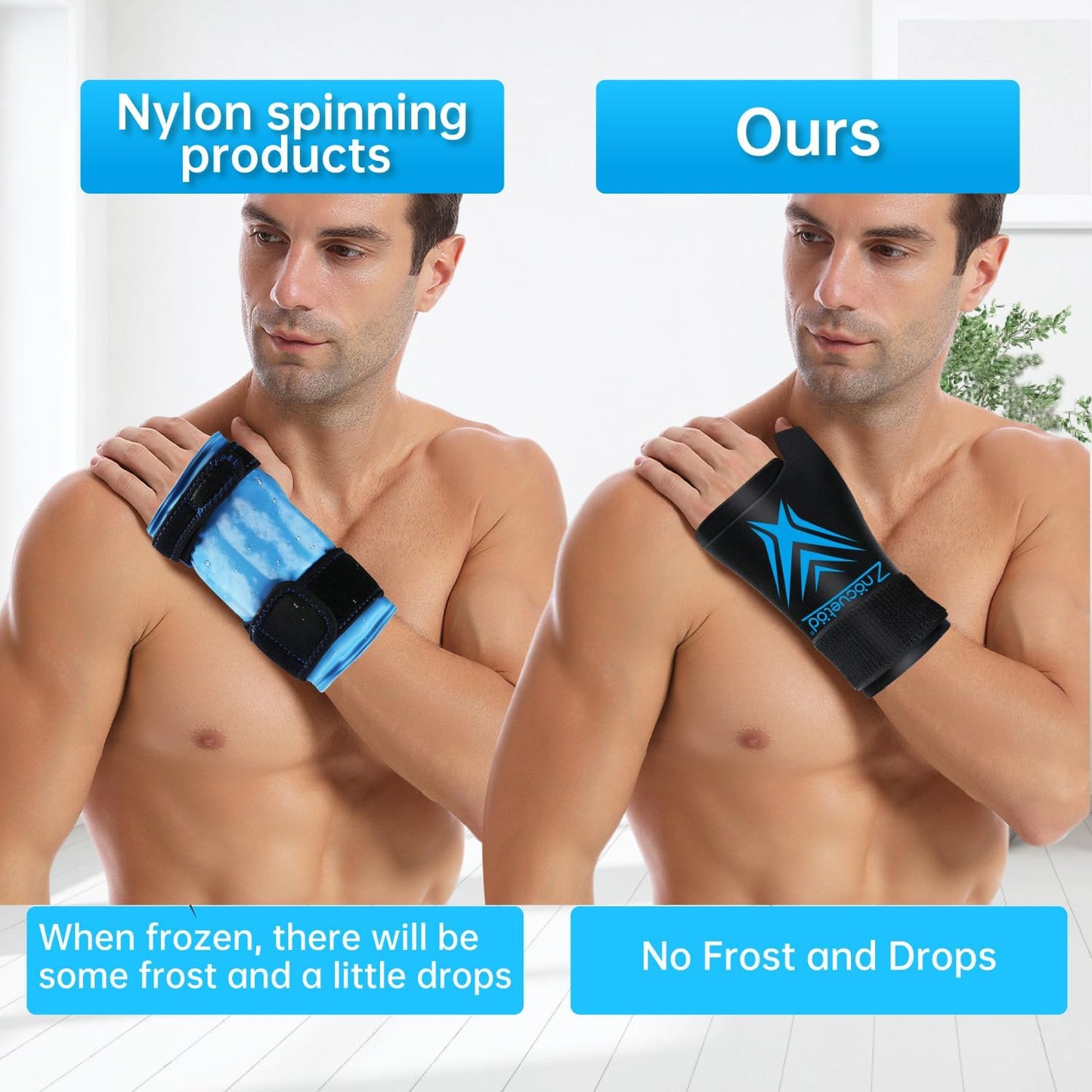 Wrist Ice Pack Wrap for Pain Relief Reusable Wrist Brace Cold Gel Gloves Hand Thumb Ice Packs for Injuries Surgery Recovery Hot Cold Compress Therapy for Carpal Tunnel Tendonitis Swelling Arthritis