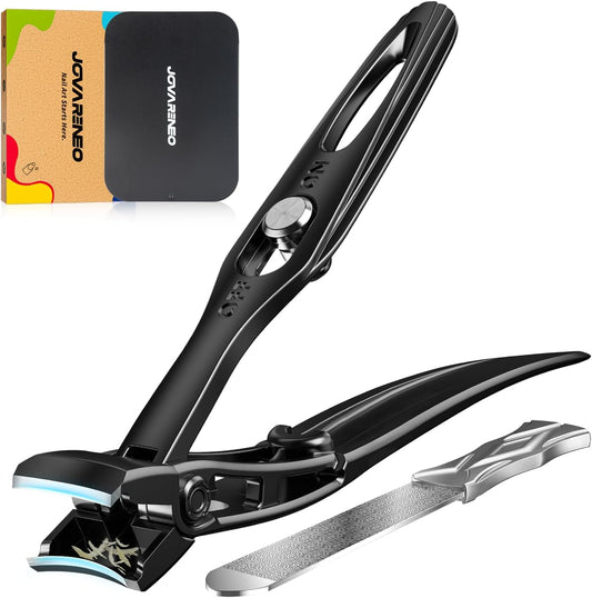 Ultra Wide Jaw Opening Nail Clippers Set, Extra Long Handle Toenail Clippers for Seniors Thick Toenails, Heavy Duty Large Clippers Cutter, Fingernail Clippers Gifts for Seniors, Men & Women Elderly