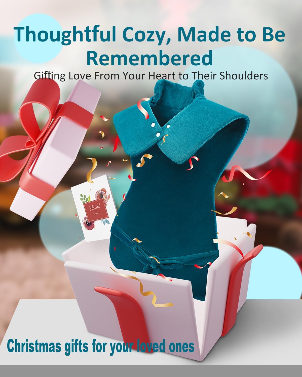 Heating Pad for Neck Shoulders Back Pain Relief, Electric Extra Large Heated Wrap for Full Body Relax, Dry/Moist Heat Pad, Christmas Birthday Gifts for Women Mom Grandma, Stocking Stuffers for Adults