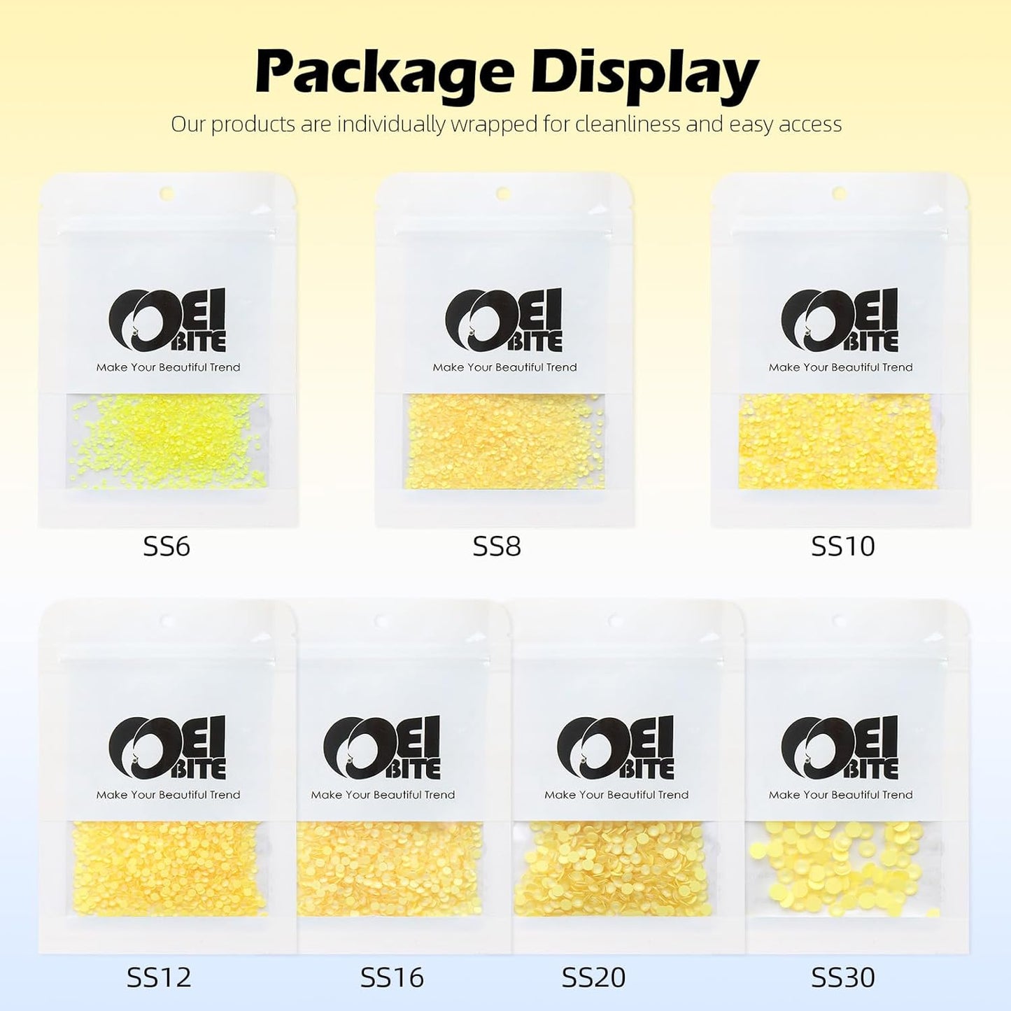 Mocha Citrine Flatback Rhinestones, Glass Rhinestones for Nail Art and Craft, Glue Fix, Loose Crystal Gemstones(Mocha Citrine, SS12, 1440pcs, 2.9-3.0mm)