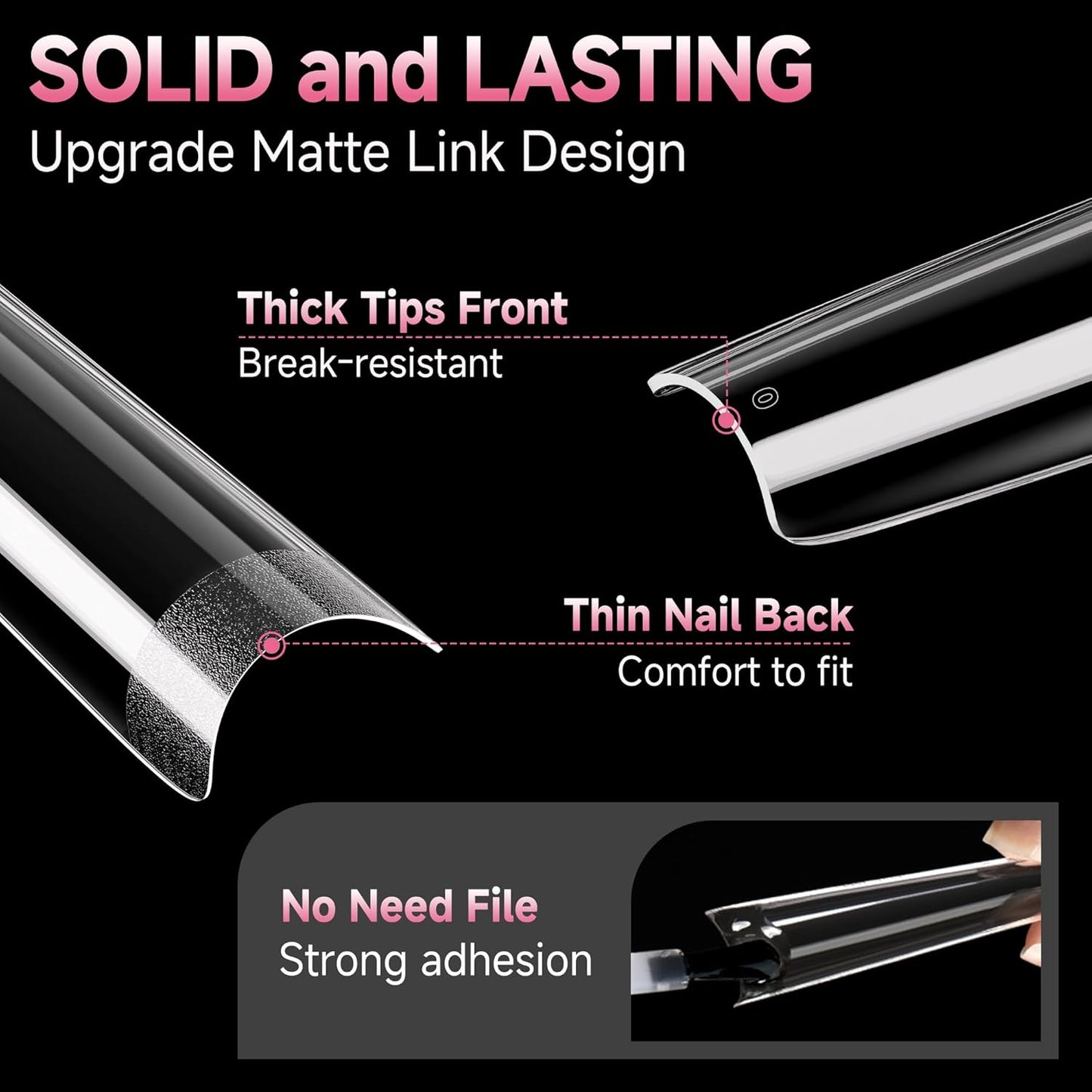 UNA GELLA Coffin Fake Nails Tips Extra Long 216 PCS XXL Coffin Acrylic Fake False Nails Tips Long Ballerina Nail Tips with Box for Nail Salons and Home DIY, 12 Sizes