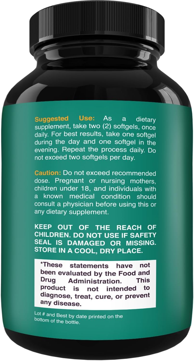 C8 MCT Oil Softgels - Medium Chain Triglycerids MCT Coconut Oil Supplement with Caprylic/Capric Triglycerides for Body Sculpting, Enhanced Energy & Stamina - Keto Supplements for Weight Loss - 120 Ct