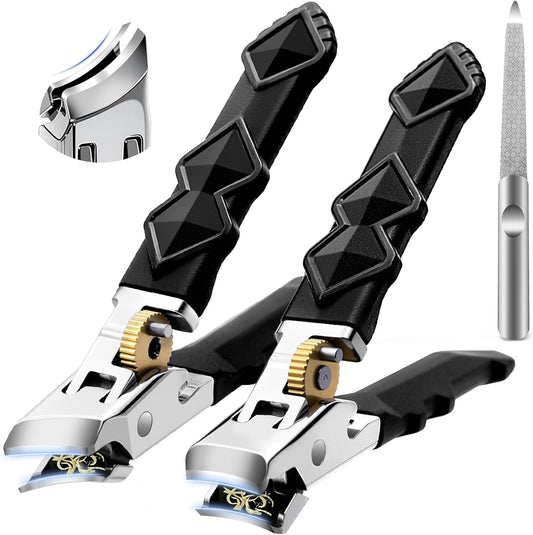 Graddi Orthoclip Nail Clippers for Thick Toenail Clippers for Seniors, Ultra Sharp Nail Clippers for Men, Heavy Duty Ingrown Toenail Clippers, Slanted Nail Cutters with Long Handle, Wide Jaw