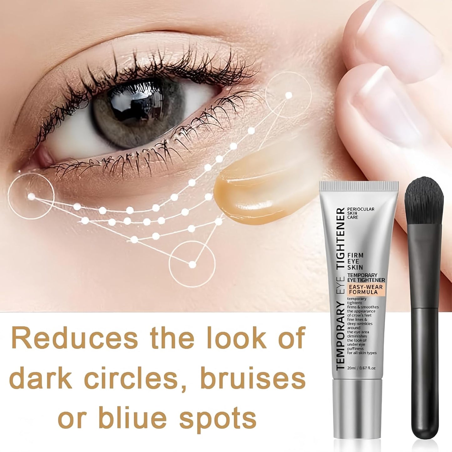 EYES Perfection Tightener, Firming Formula with Precision Brush, Perfection Primer Tightener, Instant 𝐄ye Tightener Easy-Wear Formula – Ultimate Lift & Smooth Finish
