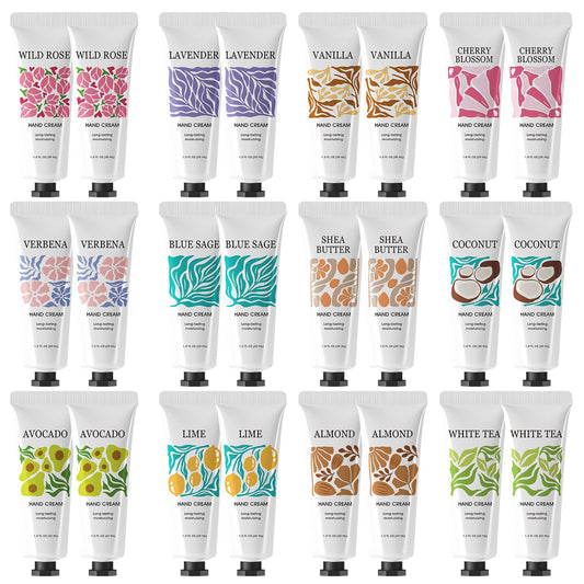24 Pack Hand Cream Gifts Set for Women, Hand Lotion Travel Size Hand Cream Bulk, Mini Moisturizer Hand Lotion for Dry Cracked Hands, Bridesmaid Gifts, Nurse Teacher Appreciation Gifts, Party Favors