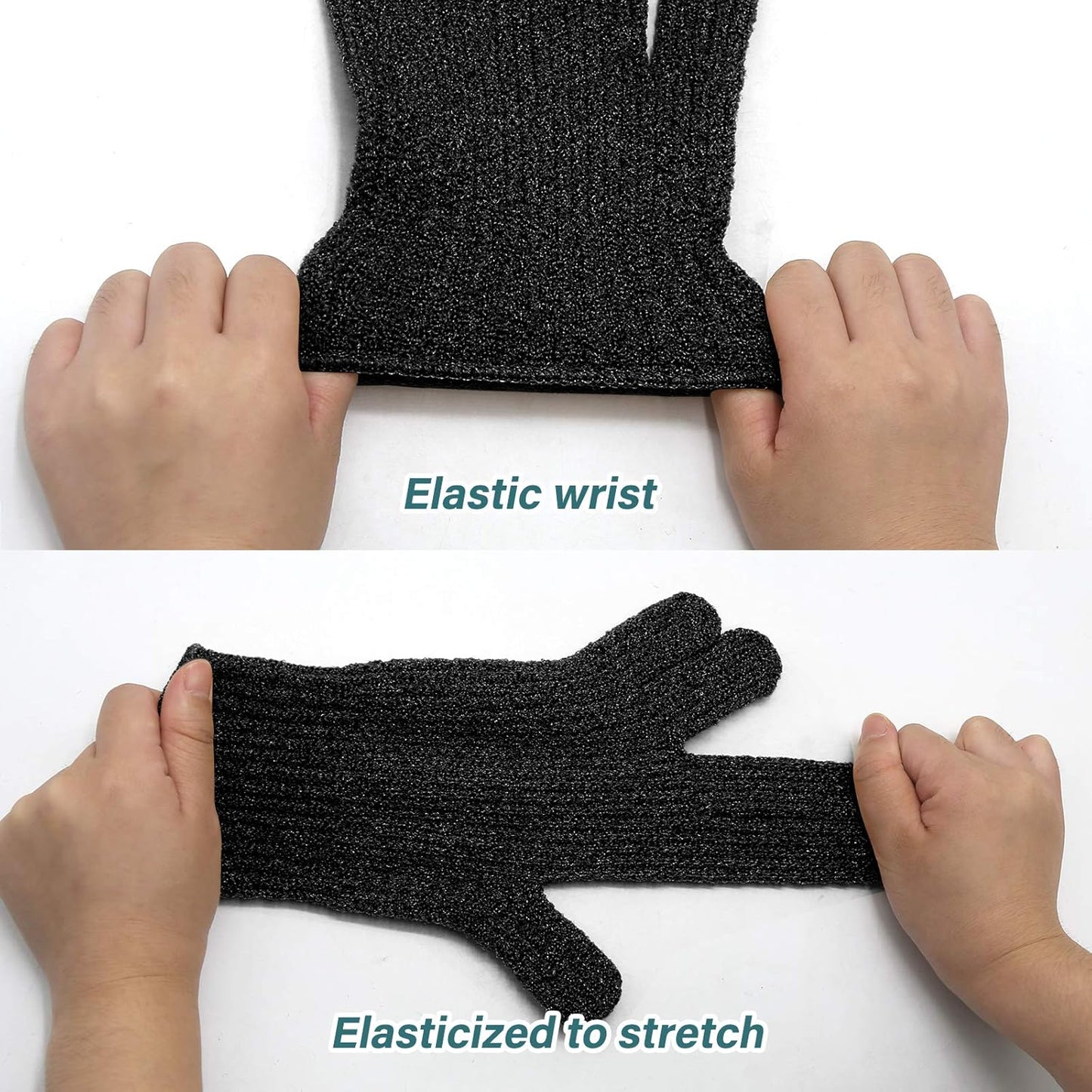 MIG4U Shower Exfoliating Scrub Gloves, Bathing Gloves Body Wash Dead Skin Removal Deep Cleansing Sponge Loofah for Women Men