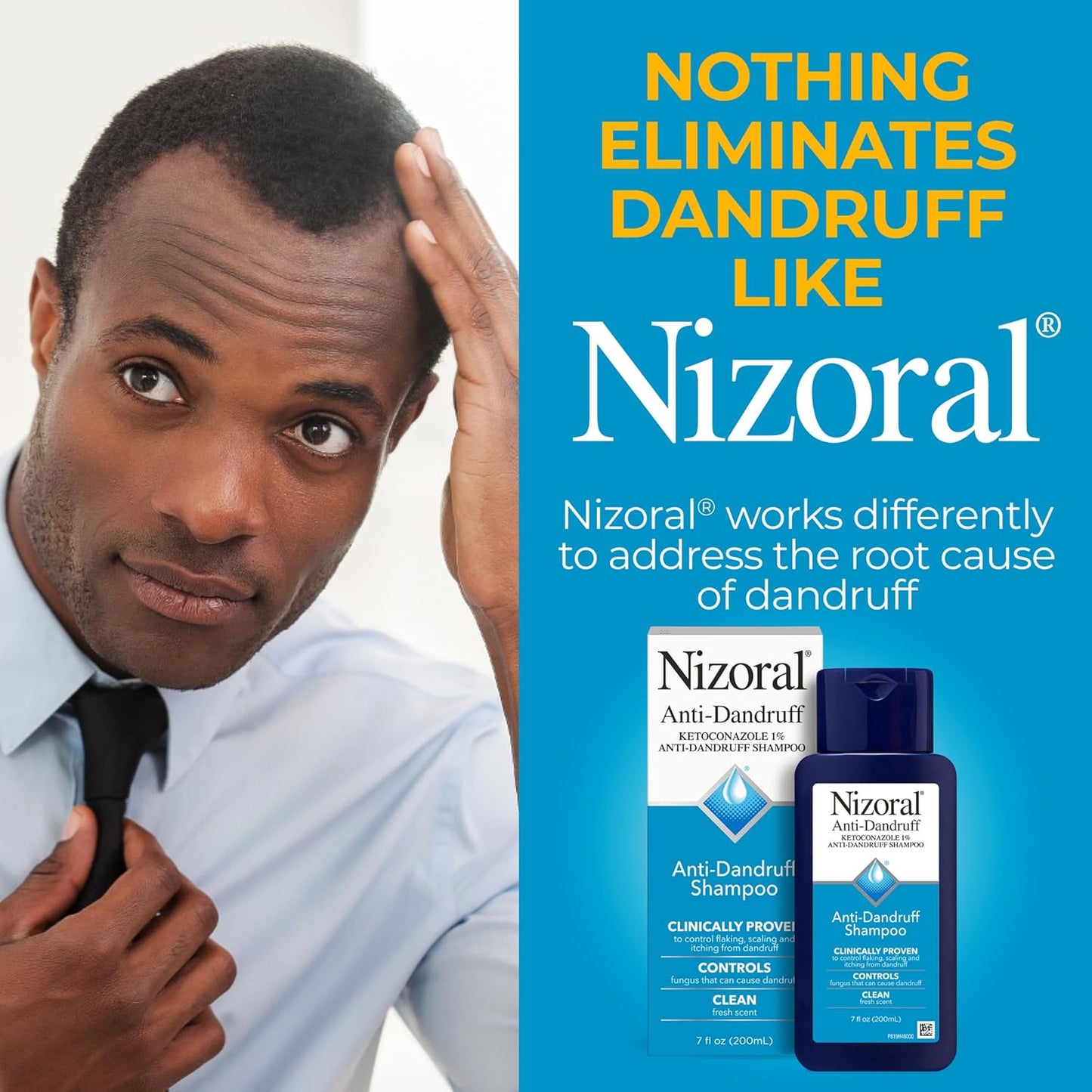 Nizoral Anti-Dandruff Shampoo with 1% Ketoconazole, Fresh Scent, 7 Fl Oz