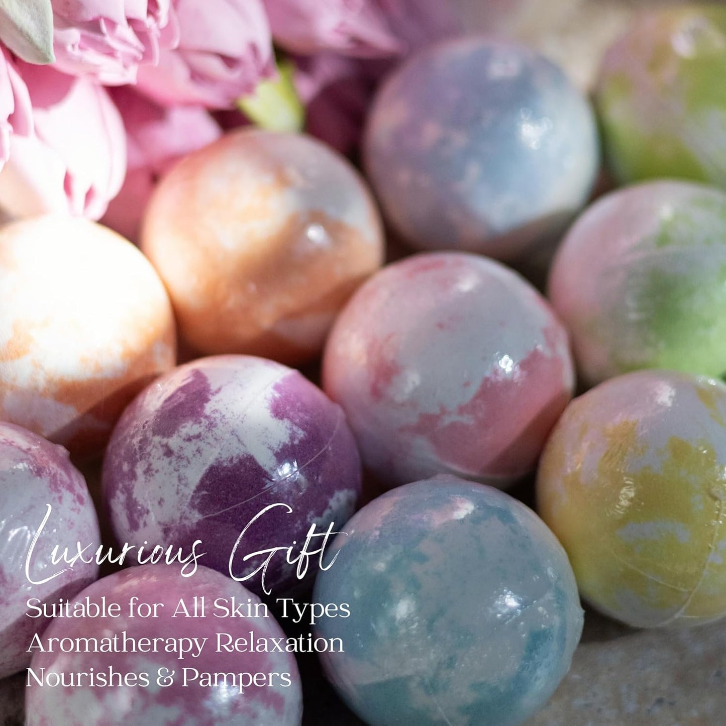 EvolutionUSA Mother's Day Bath Bombs for Women, 12 Beautiful Bath Bombs for Mom, Thoughtful Mother's Gift of Luxury & Relaxation, Gorgeous Bath Balls Set, Lush Aramotherpy Bathbombs, Gift Set Women