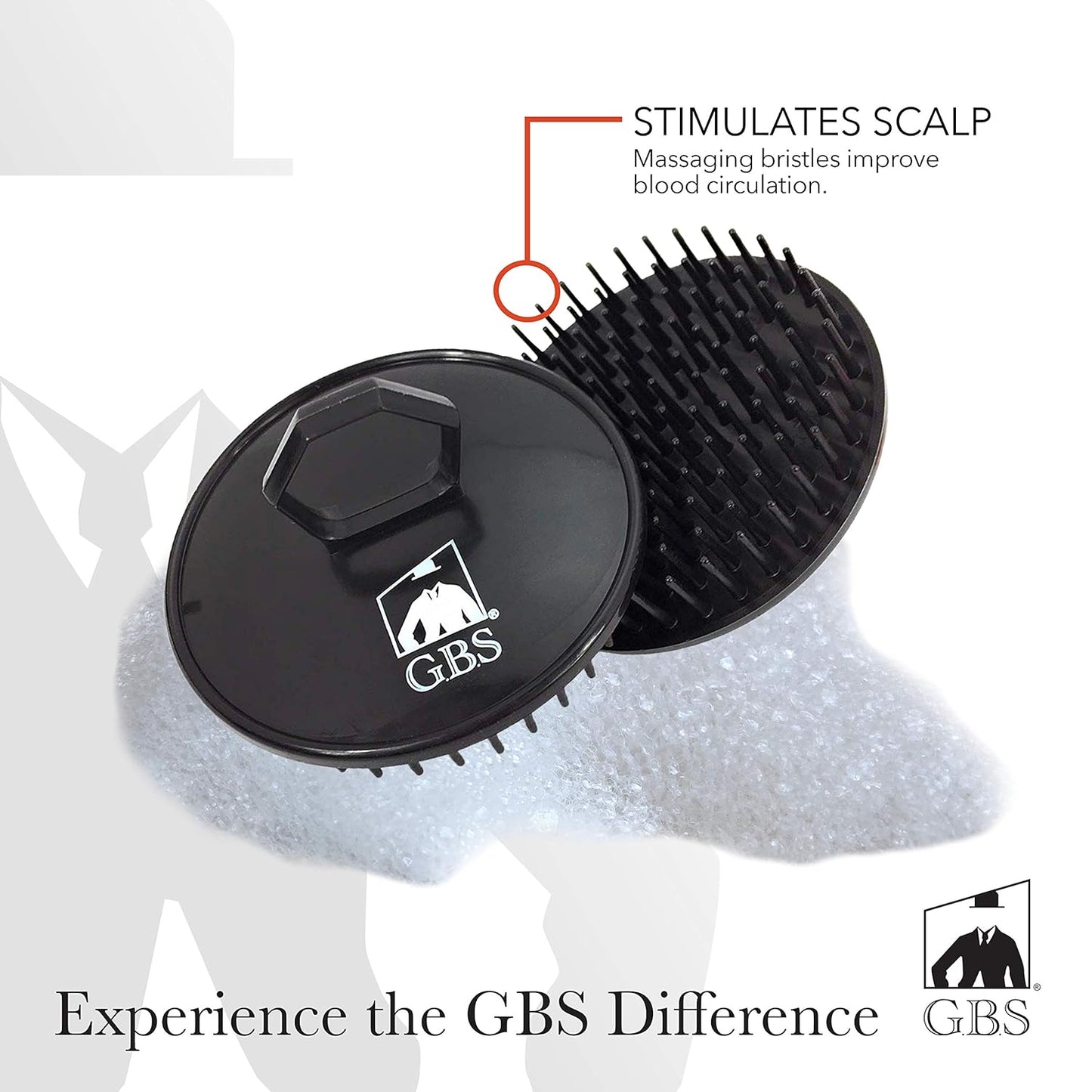 G.B.S Shower Shampoo Massage Brush No.100, Black
