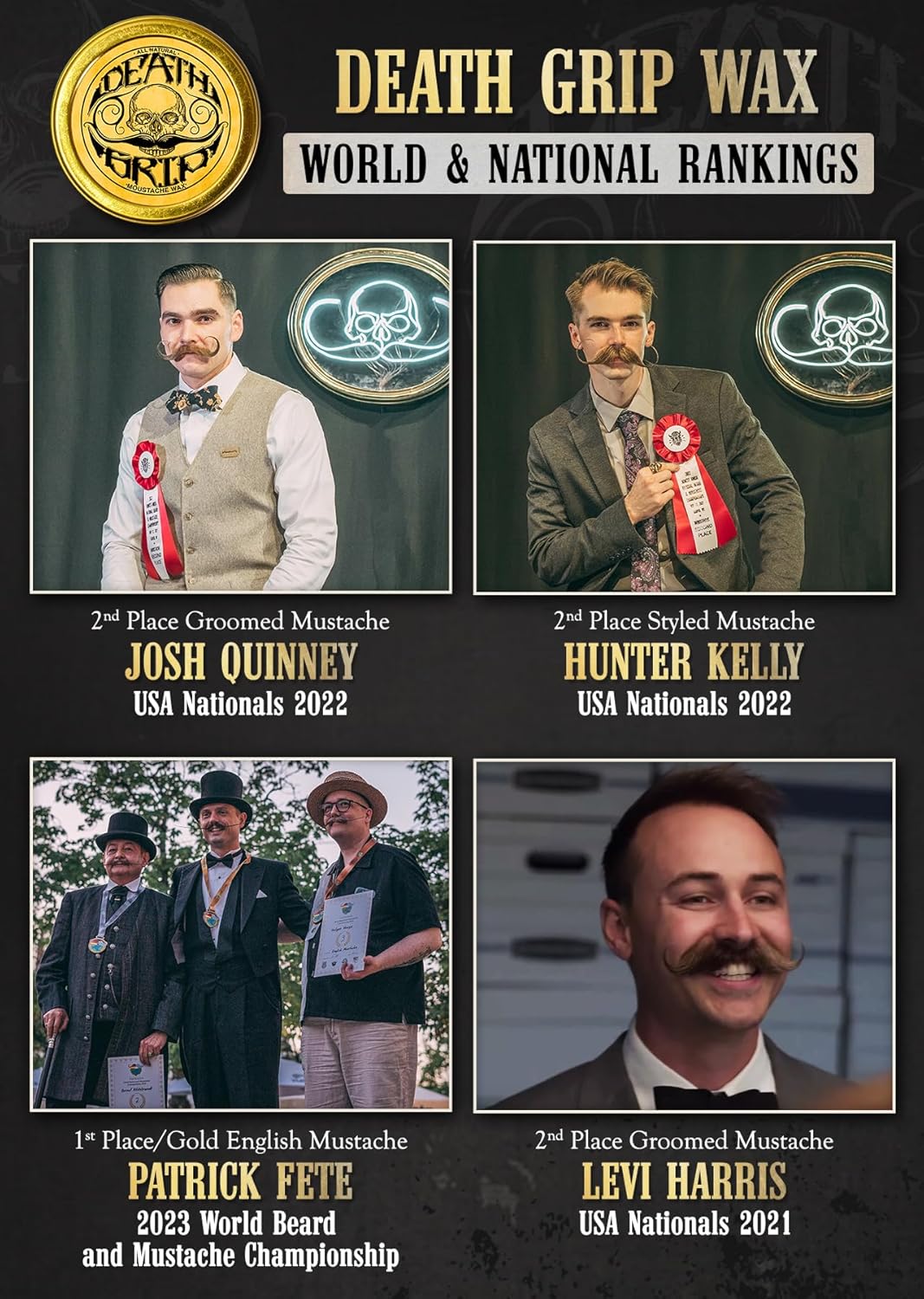 Mustache Wax Death Grip Extra Strong Hold Moustache Wax