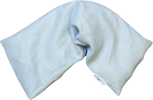 Microwave Heating Pad - 100% Linen Cover, Unscented, Size 18x7, Comforting Heat Pad for Cramps, Back,Neck,Shoulders, Leg Pain, Hot Microwavable Heat Pack, Color: Silver Sage, Made in USA