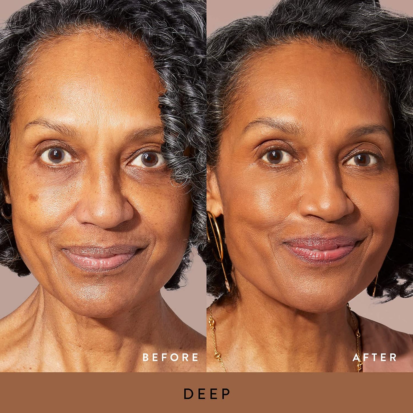 LAURA GELLER NEW YORK Baked Double Take Powder Foundation - Deep - Buildable Medium to Full Coverage - Matte Finish