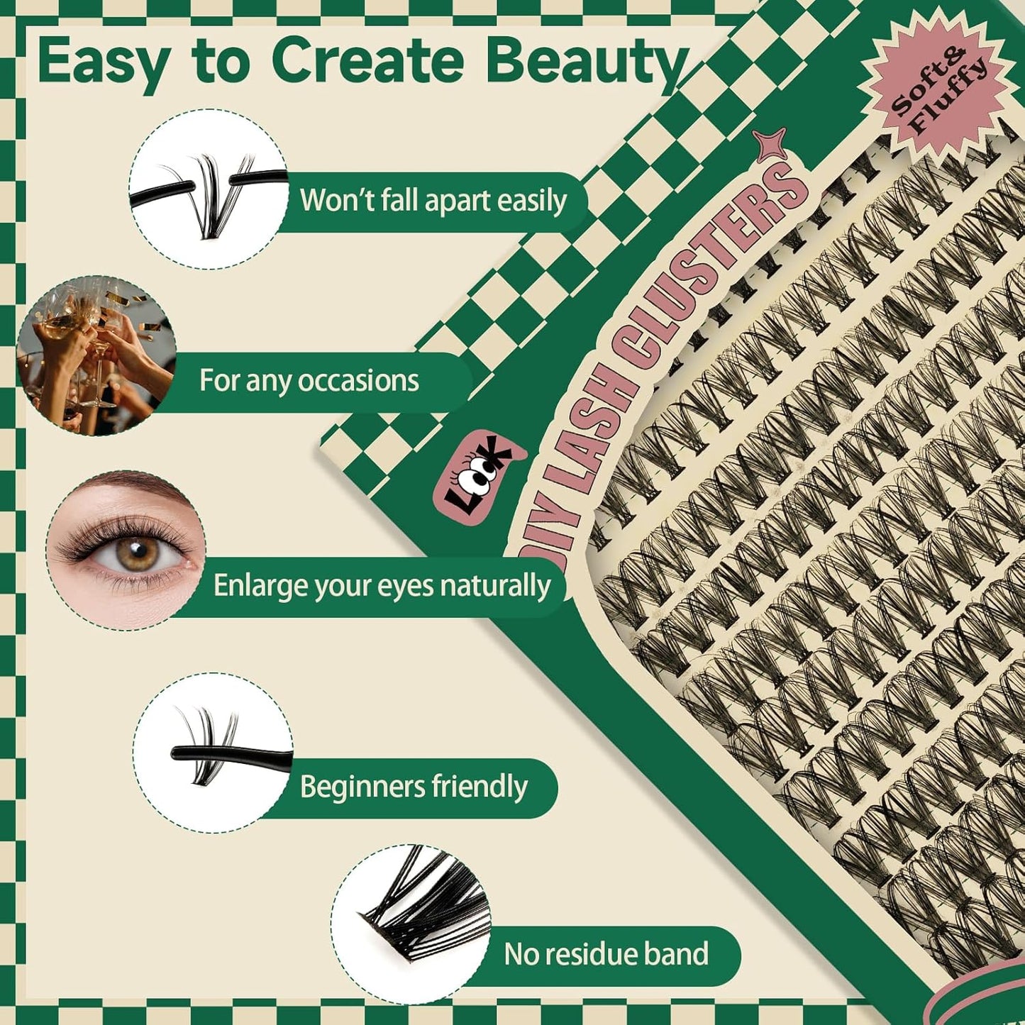 DIY Lash Extension Kit 280pcs Individual Lashes D Curl Eyelash Extension Kit KEYYOU 30D 9-18Mix Lash Clusters with Lash Bond and Seal and Lash Applicator for DIY at Home(KIT-30D-0.07D-9-18Mix)