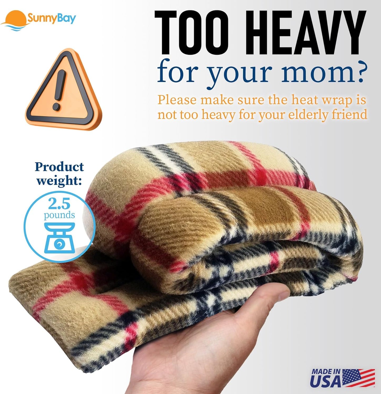 SunnyBay Microwave Heating Pad, Microwavable Moist Heated Neck and Shoulder Wrap, Versatile Weighted Beanbag Cold Pack or Warm Compress for Pain Relief, 26x4 Inches, Made in USA, London