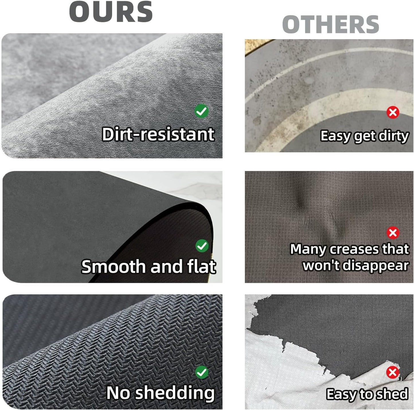 Bathroom Mat Quick Dry, Bathroom Rugs Non Slip Washable Thin Absorbent Bath Mat Fits Under Door Bathroom Floor Mat Perfect for Bath, Shower, or Sink 17"x59" Light Grey