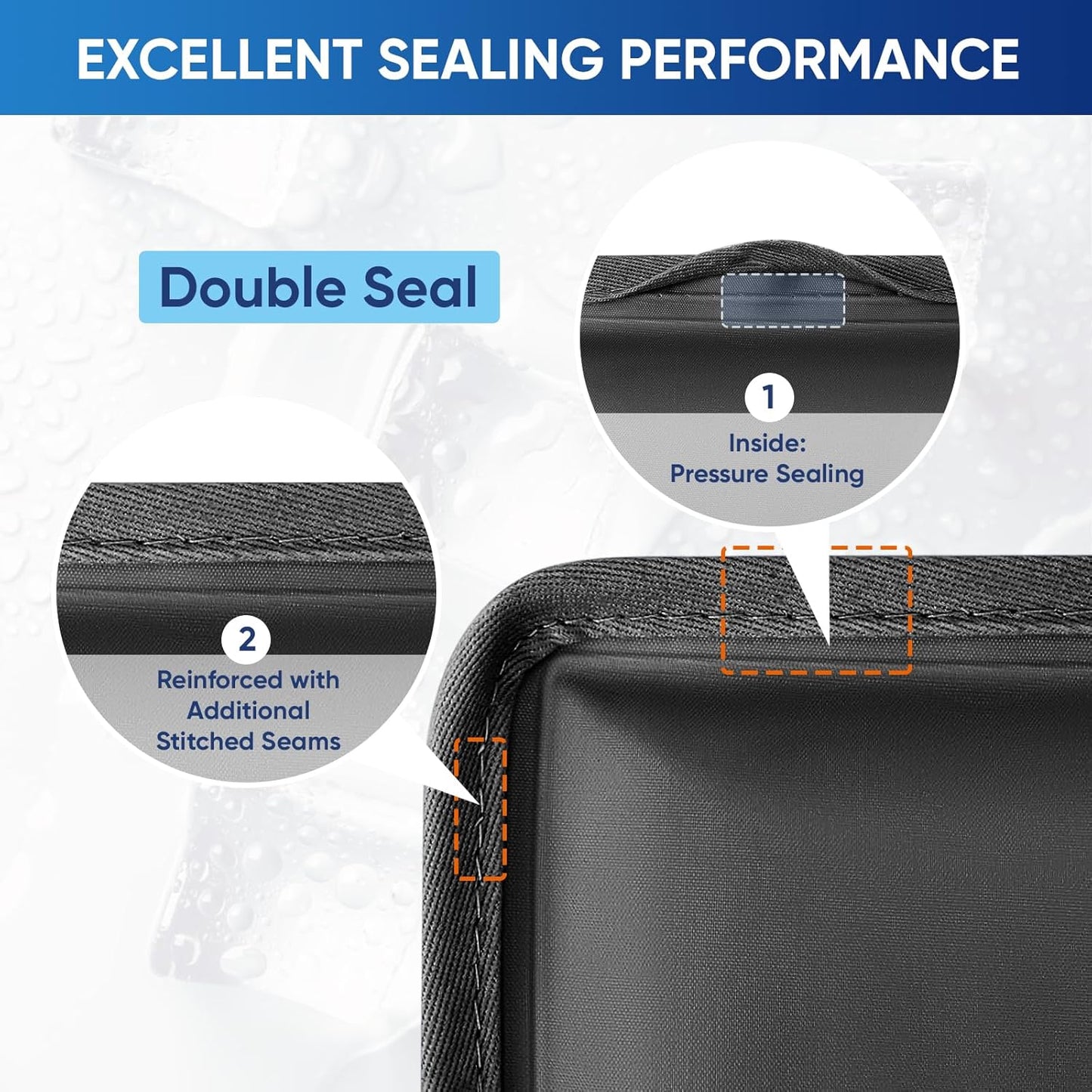 APEXUP Gel Ice Packs for Injuries Reusable, Flexible Double Sided Cold Packs for Injuries, Ice Pack for Knee, Shoulder, Back, Hip, Leg, Arm (Black, L, 2PK)