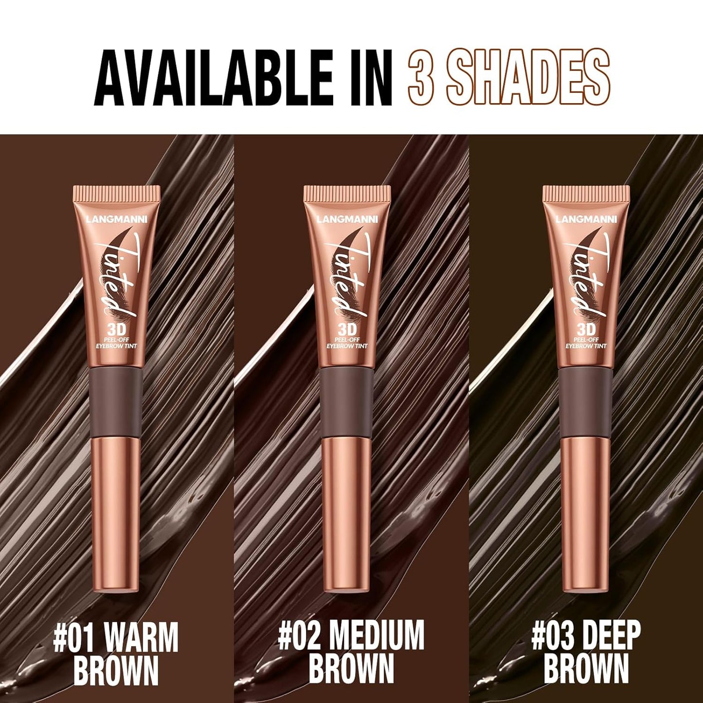 Tattoo Eyebrow Gel Peel Off Tattoo Eyebrow Gel Easy Peel Off,Waterproof Longlasting Peel Off Eye Brow,Tinted Glue,Up to 3 Days Brow Stain.Makeup Gift Set for Women