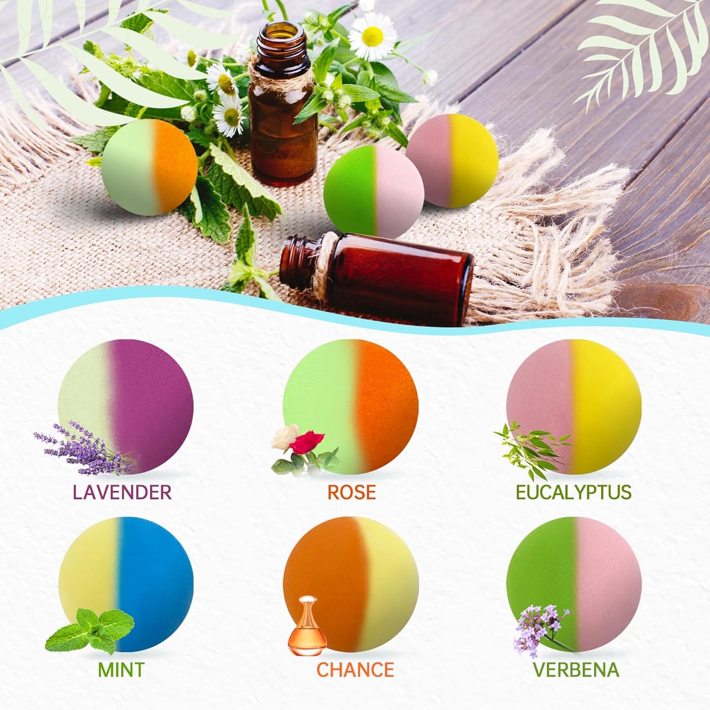 60 Pcs Bath Bombs Set - Massive Quantity Natural Bath Bombs for Kids/Women/Men Individually Wrapped Handmade Organic Bath Supplies Relaxing Kit - for Birthday, Christmas, Mother's Day