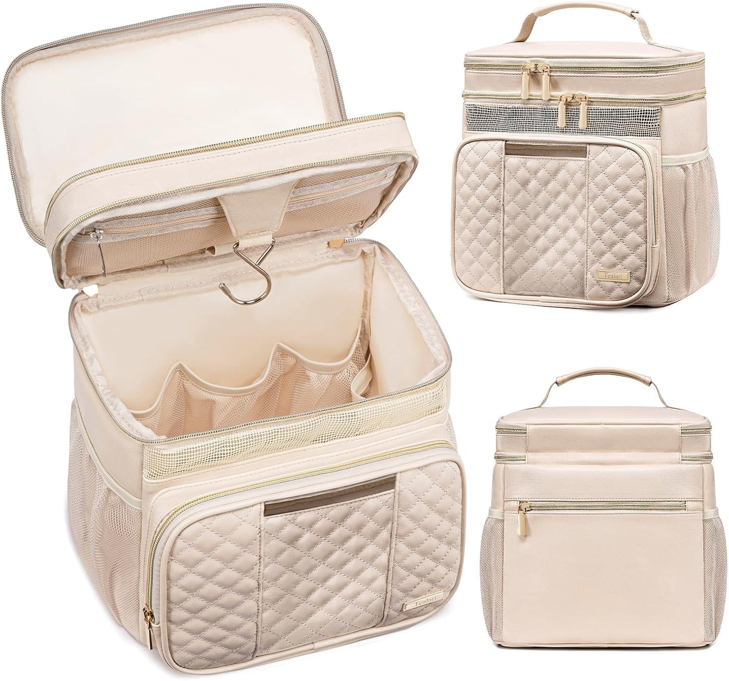 Large Leather Toiletry Bag for Women Men,Bathroom Bag,Water Resistant Portable Shower Caddy for College Dorm,Hanging Toiletry Bags for Traveling,Gym Camping Cruise Ship Travel Essentials Shower Bag