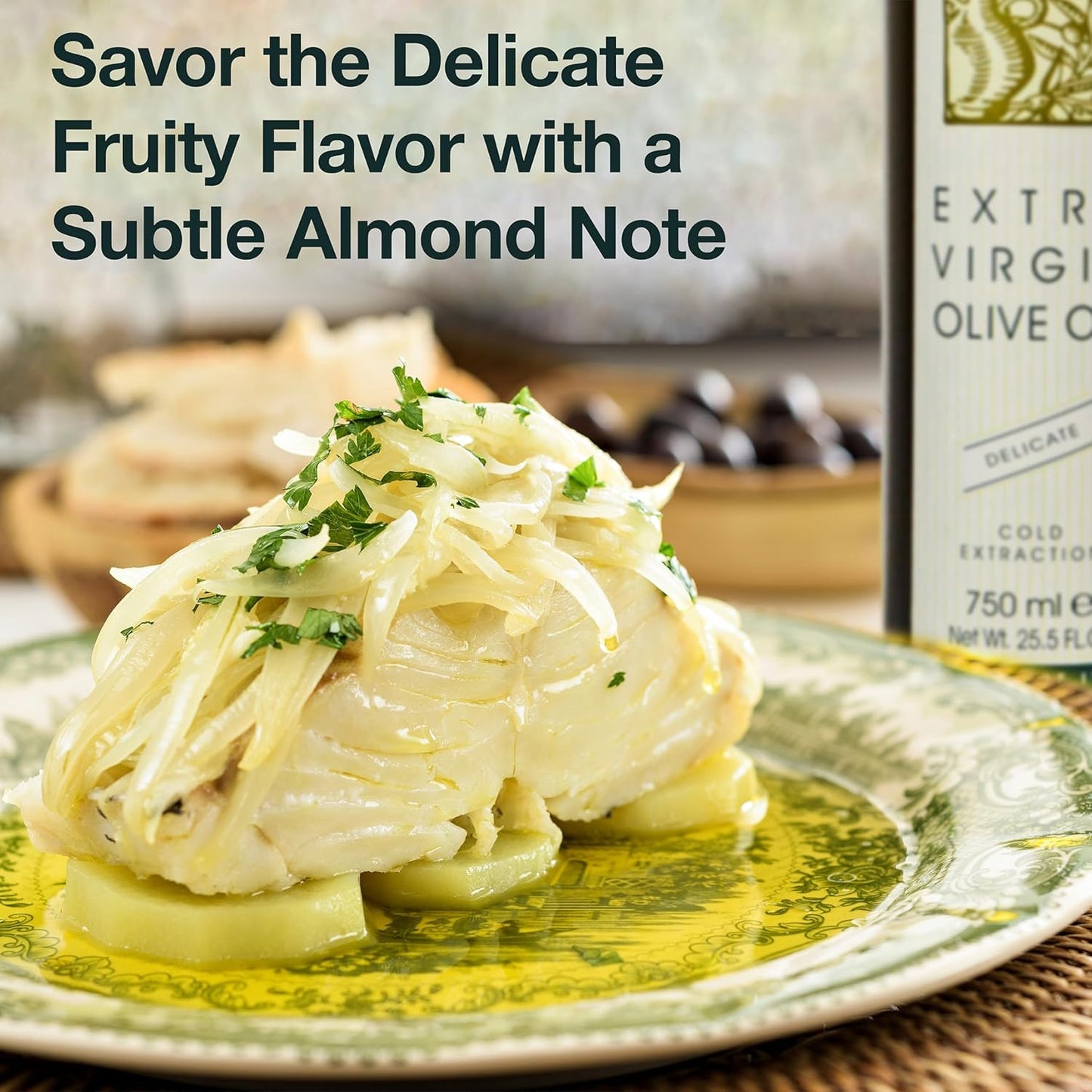 Delicate Italian Extra Virgin Olive Oil Cold Pressed - Light Olive Oil for Cooking and Frying, Imported from Italy - Masserie di Sant'Eramo - 16.9 Fl Oz (Pack 12)