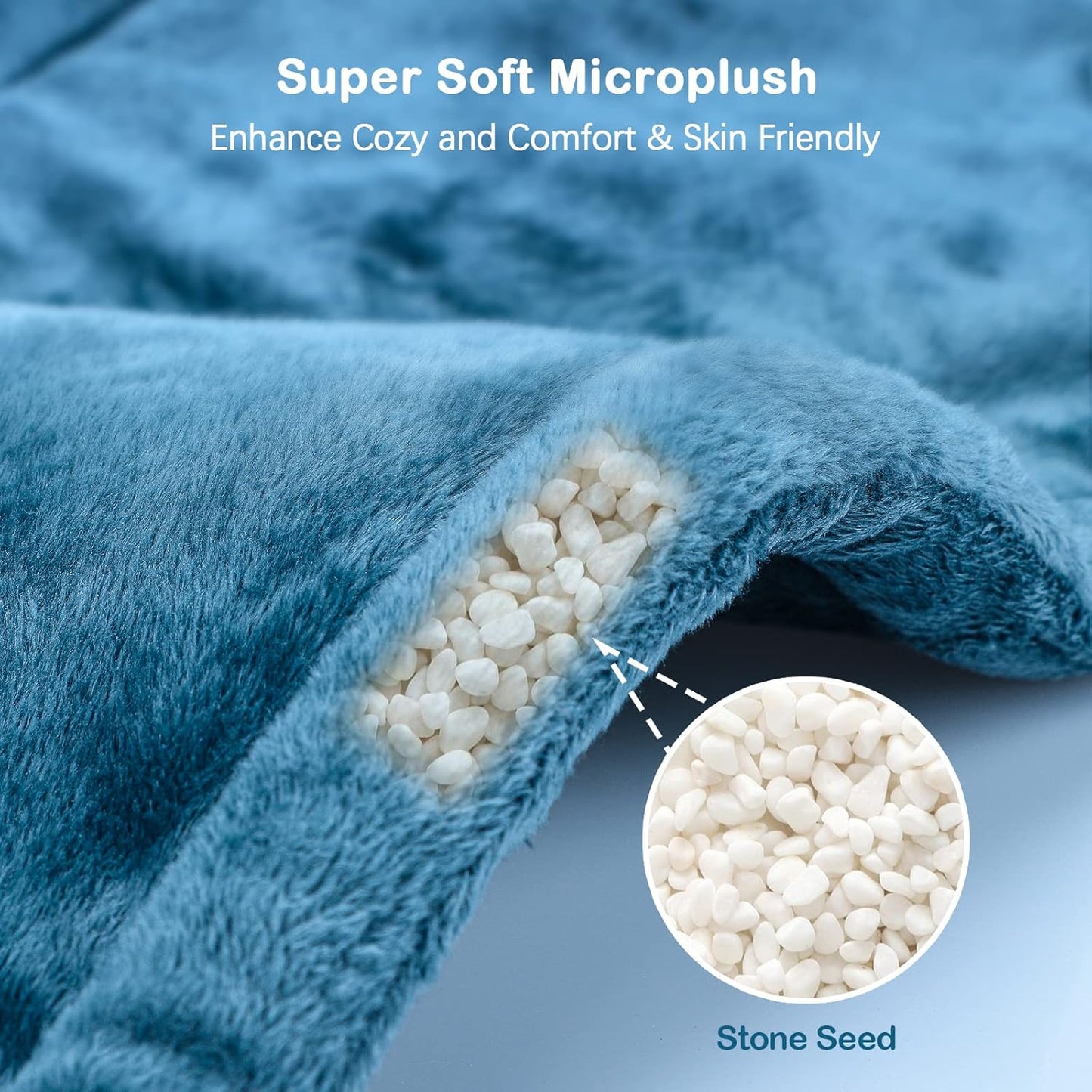 NIUONSIX Heating Pad for Neck and Shoulders and Back, Birthday Gifts for Women Mom Wife Men Dad, Weighted Electric Heated Wrap for Pain Relief and Daily Relax, 6 Heat Settings 4 Timers Auto Off, Blue