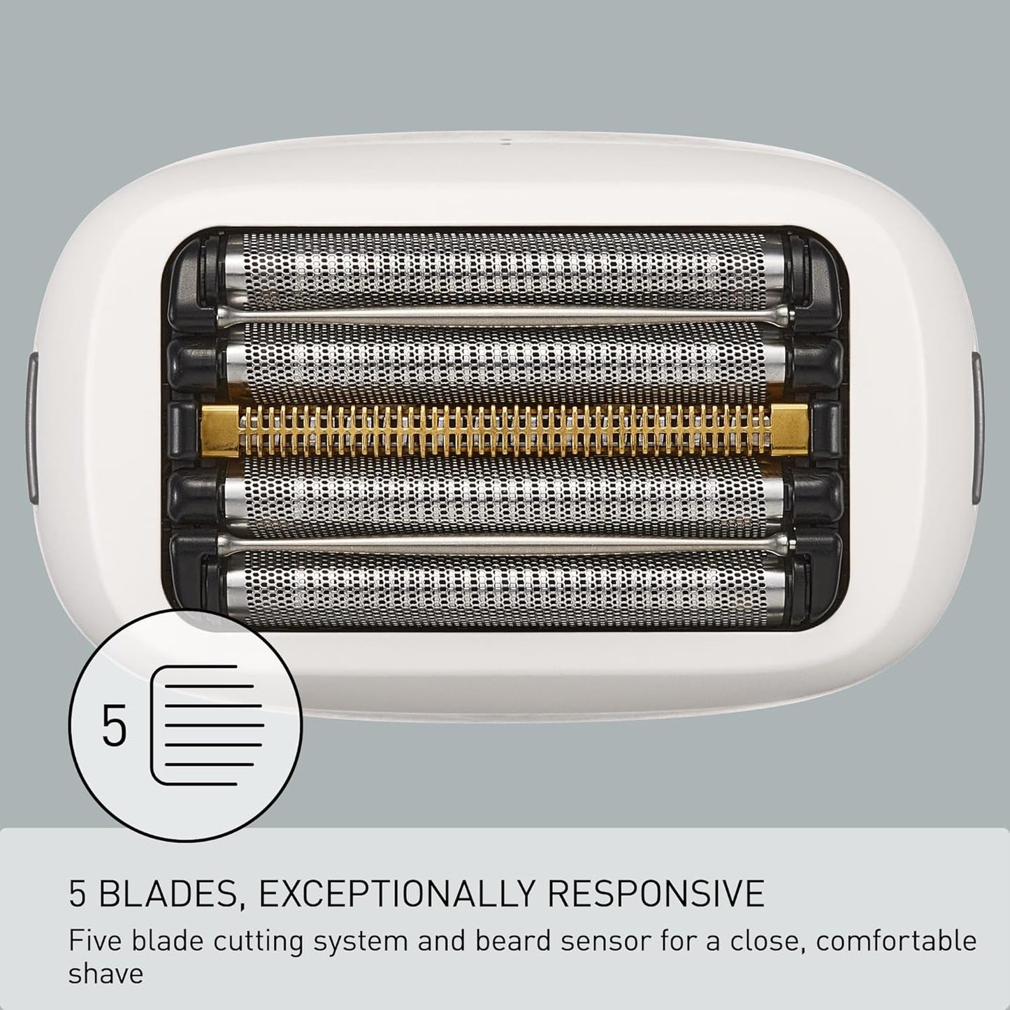 Panasonic ARC5 Palm-Sized Foil Shaver for Men, Powerful Travel Electric Razor, USB-C Charge Wet/Dry, Easy Clean Luxury Japanese 5-Blade, Smooth & Precise Cut w/Smart Sensor (Natural Sea Stone)