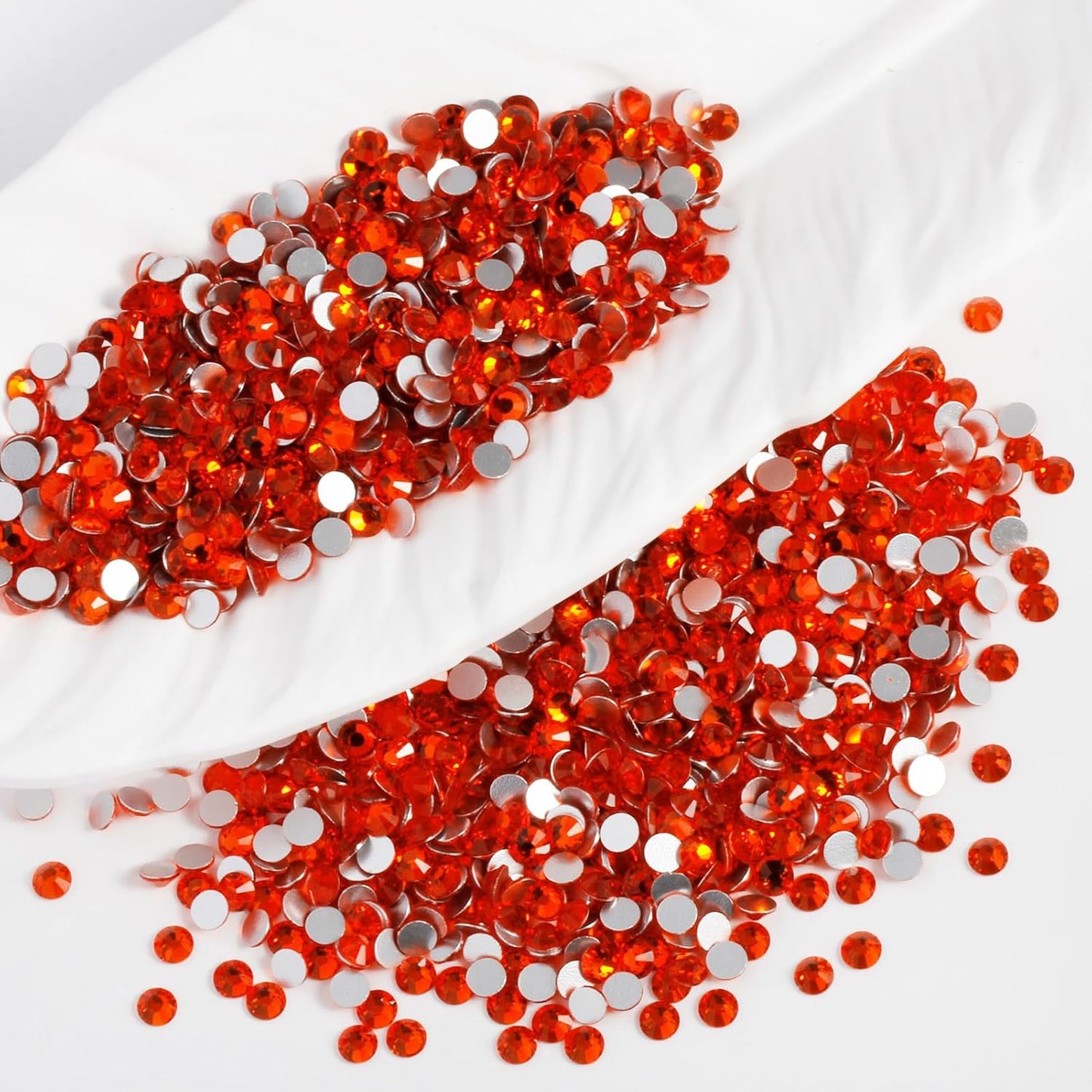 5000PCS SS6 Flatback Rhinestones | 12-Facet Diamond-Cut Glass Gems for Nail Art, Clothing, DIY Crafts |Glue-On Decoration Stones with Silver Backing(Hyacinth)