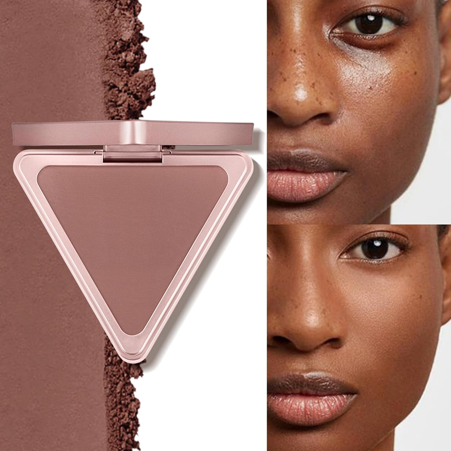 MAEPEOR Matte Bronzer Powder 5 Colors Buildable Natural Contour Bronzer Palette Long Lasting Setting Face Bronzered Powder (05 Light)