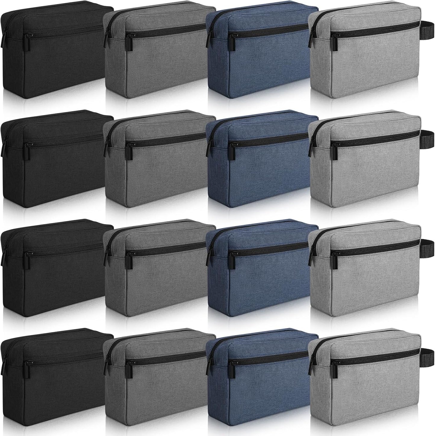 Paterr 16 Pcs Travel Toiletry Bag for Women Men Large Water Resistant Shaving Bag Hanging Cosmetic Bag with Handle and Divider Storage Travel Pouch Case for Cosmetics Toiletries Accessories, 4 Colors