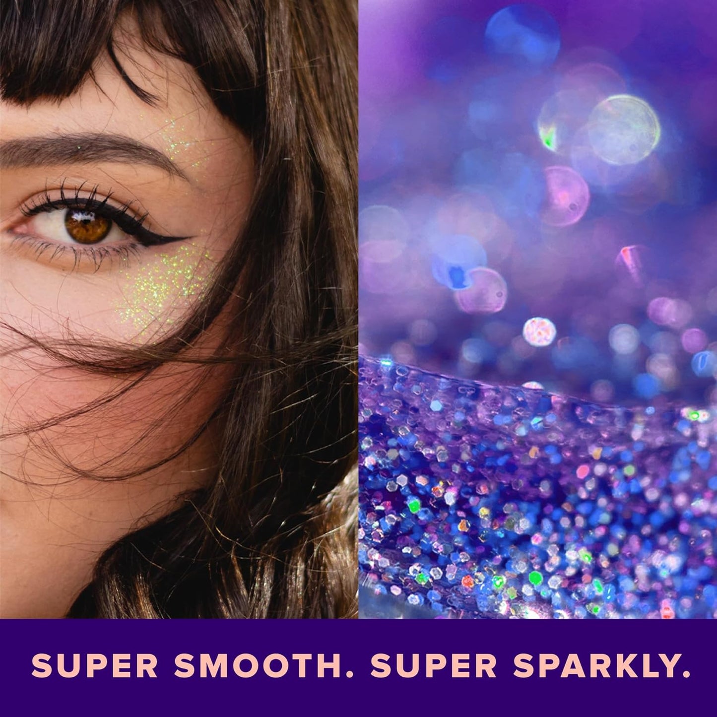 UNICORN SNOT Holographic Face Glitter & Body Glitter Gel | Glitter Makeup, Hair Glitter, Festival Rave & Anime Cosplay, Halloween Costume Makeup | Vegan & Cruelty Free, 1.7 oz Purple Glitter (UV)