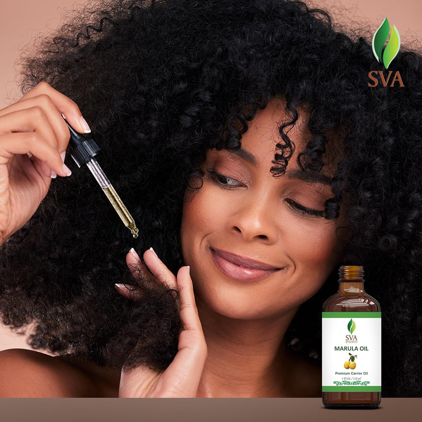 SVA Organic Marula Seed Oil - 4 Fl Oz - 100% Natural Cold Pressed Virgin Marula Oil Organic - for Face, Skin Care, Hair Care, Scalp Massage & Body Massage – Unrefined Carrier Oil with Dropper